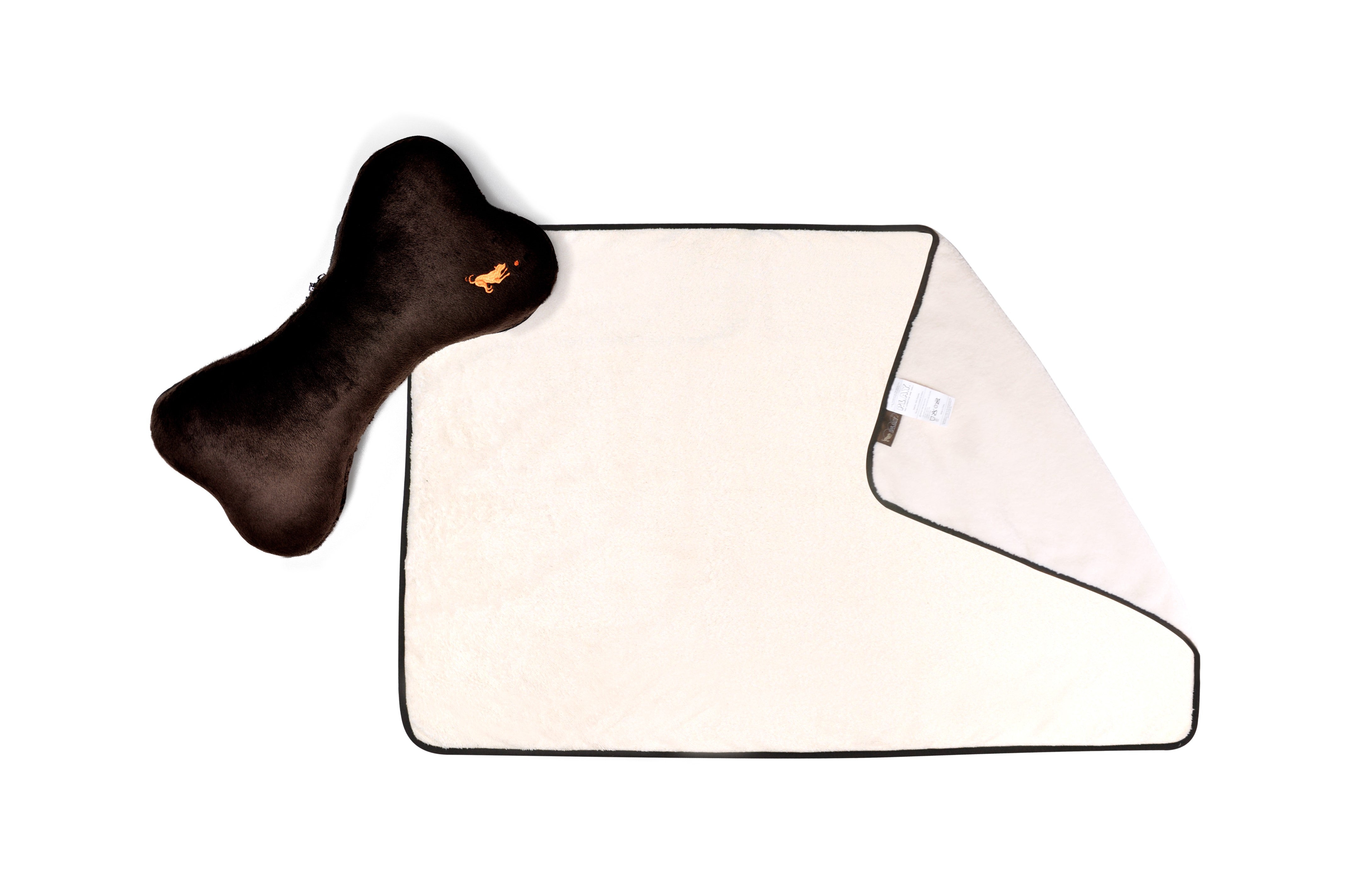 PLAY Big Bone Travel Cushion and Blanket for Dogs and Cats