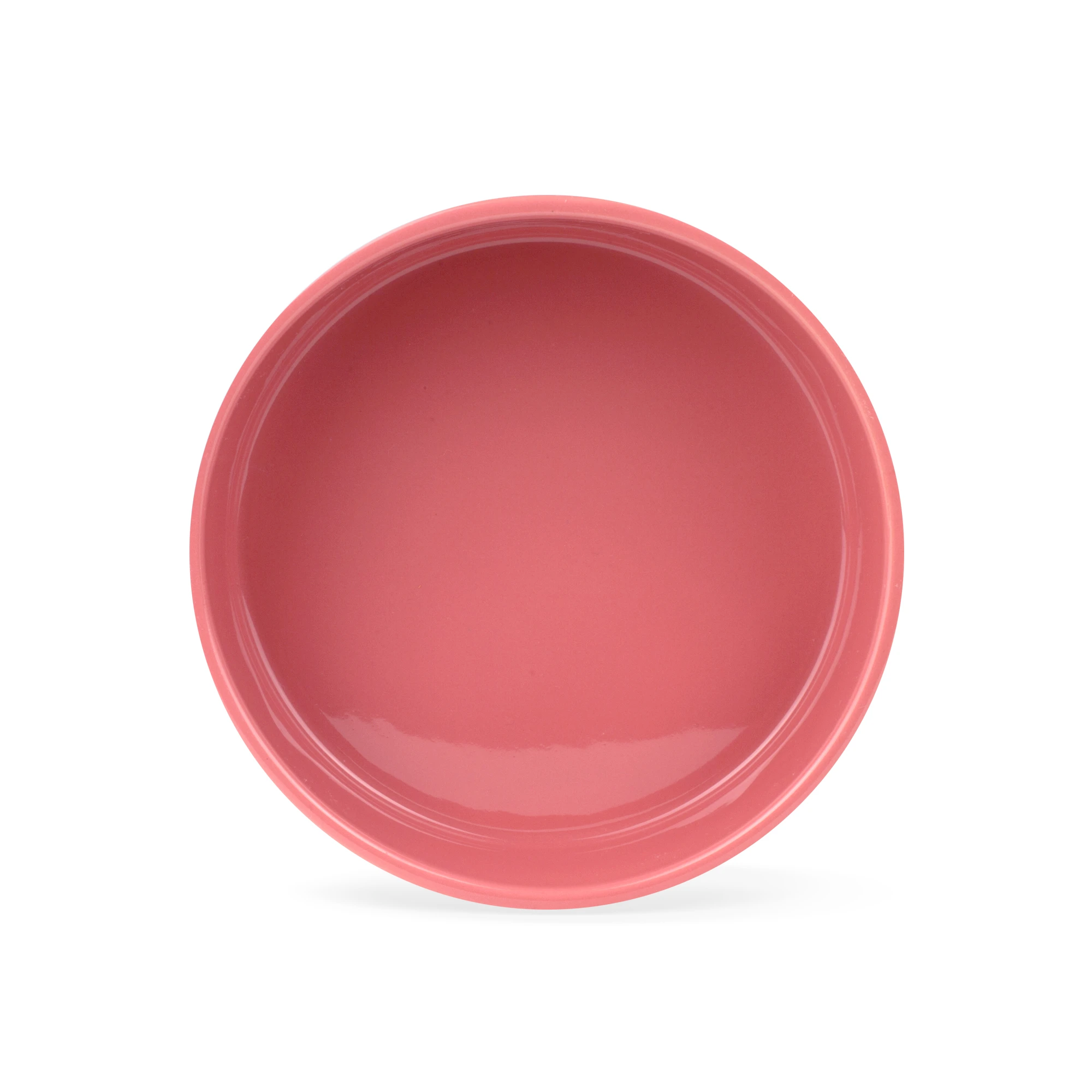 Sculpt Paw Ceramic Dog Food Water Bowl in Coral