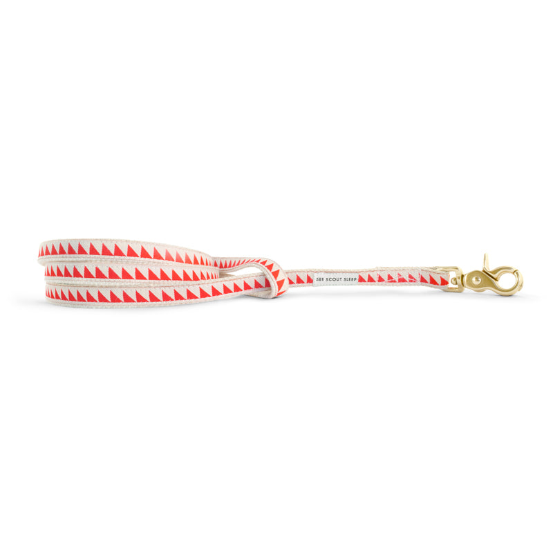 Nice Grill Dog Leash: Cream Vermillion