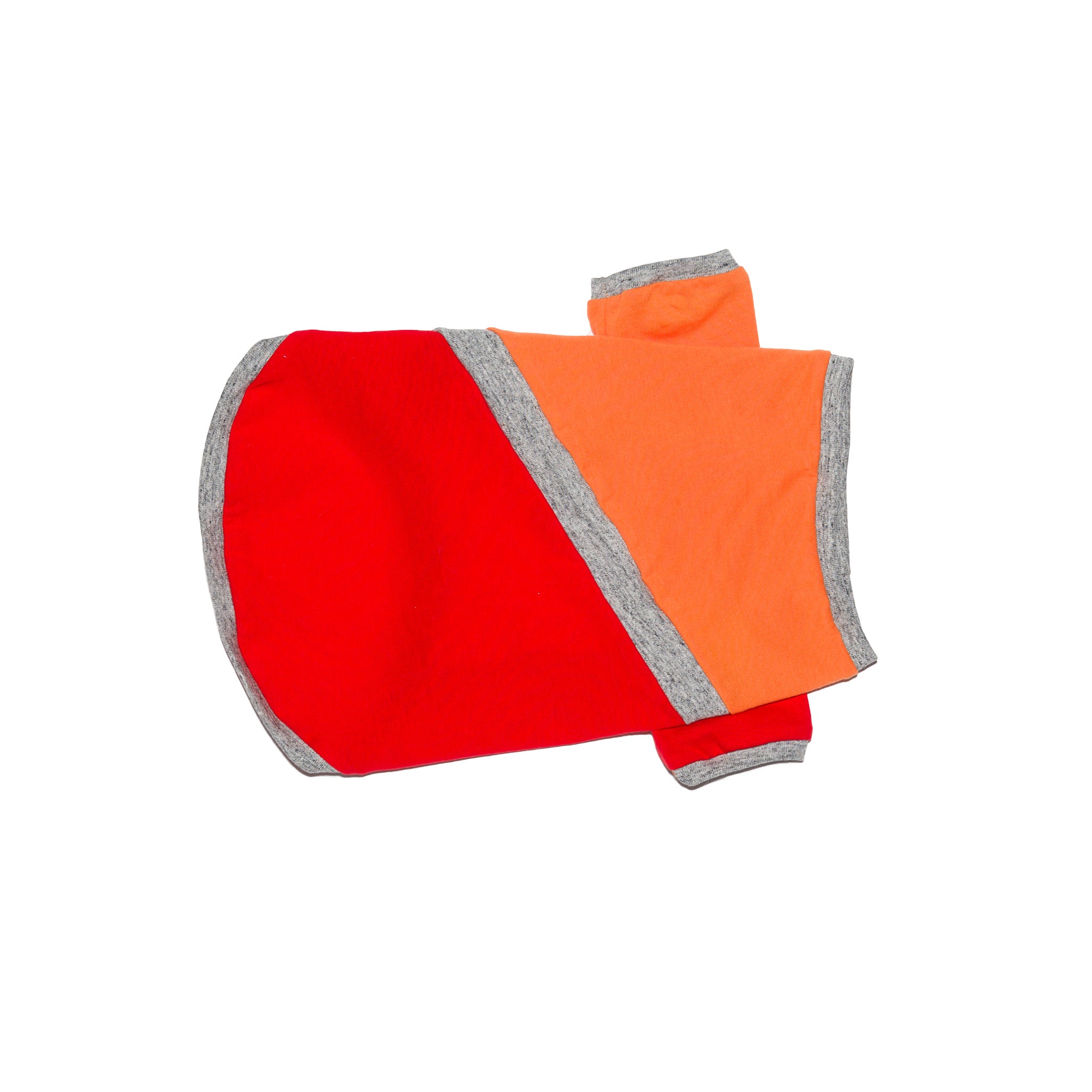 Ware of the Dog Diagonal Stripe Dog t shirt Orange Red