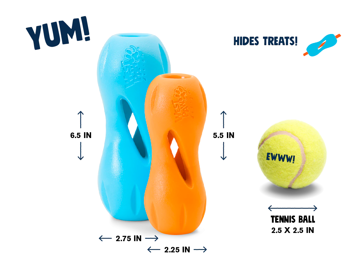 Interactive puzzle, food-dispensing dog toy, Zogoflex Qwizl