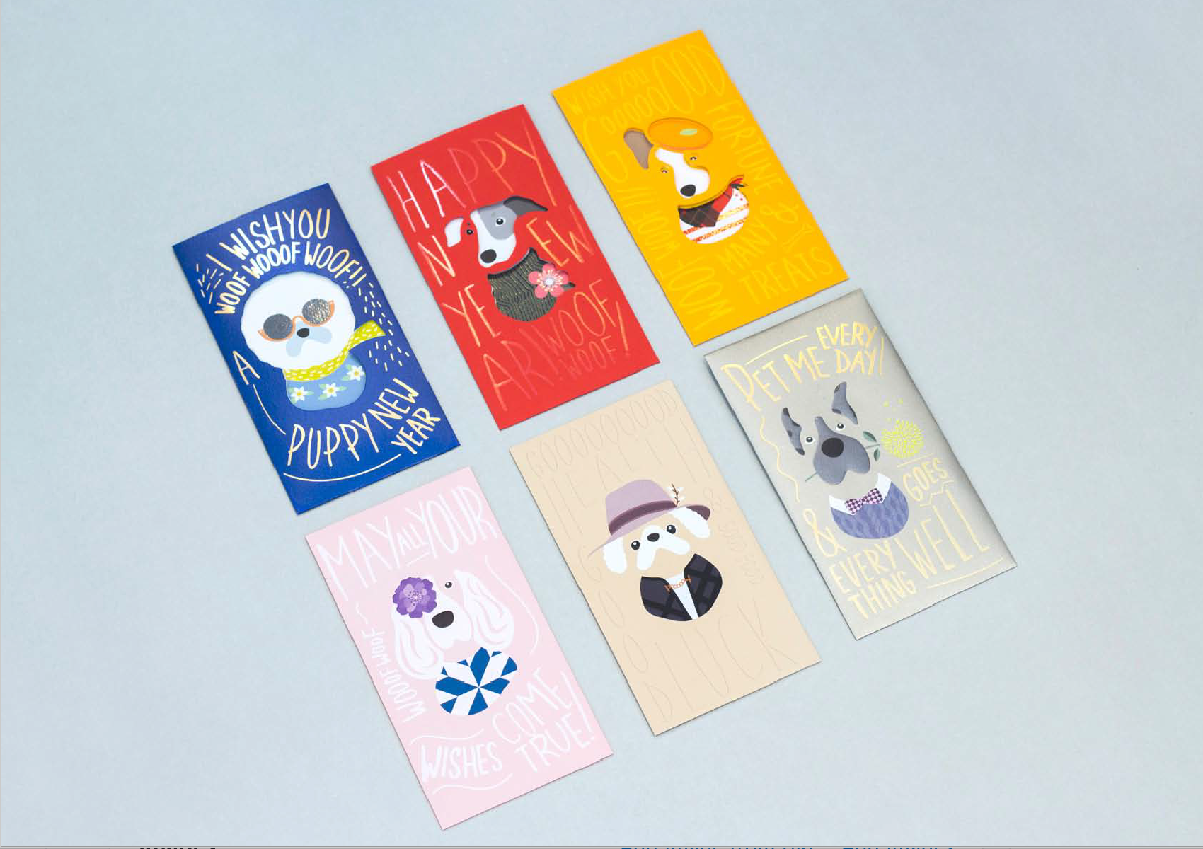 Woof Models Lucky Money Packets Happy Year of the Dog