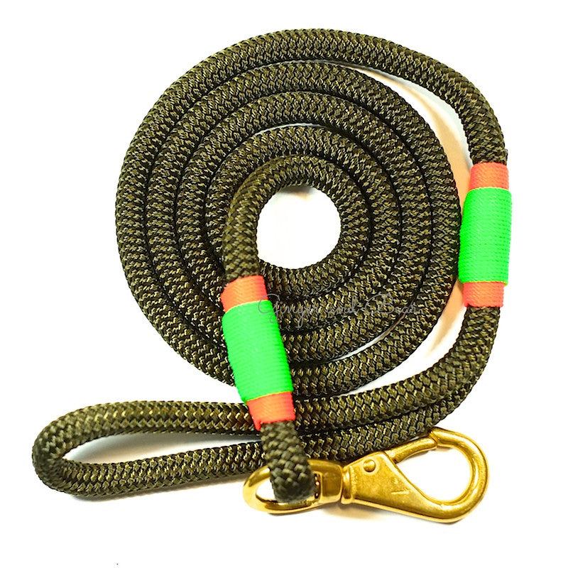 Rugged Hudson Leash: Citrus, Olive