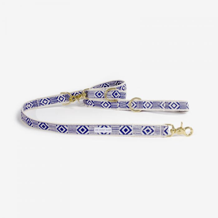 Out of My Box Leash, Navy and Cream