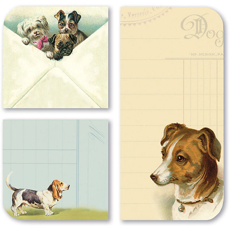 Stationery: Cavallini Vintage Dogs Sticky Memo