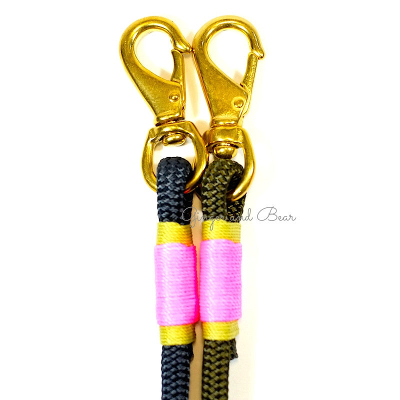 Rugged Hudson Leash: Salmon, Navy