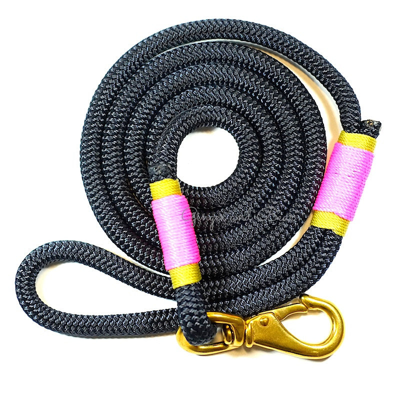 Rugged Hudson Leash: Salmon, Navy