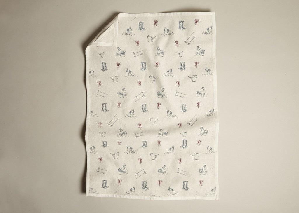 Tea towel: Gardening print