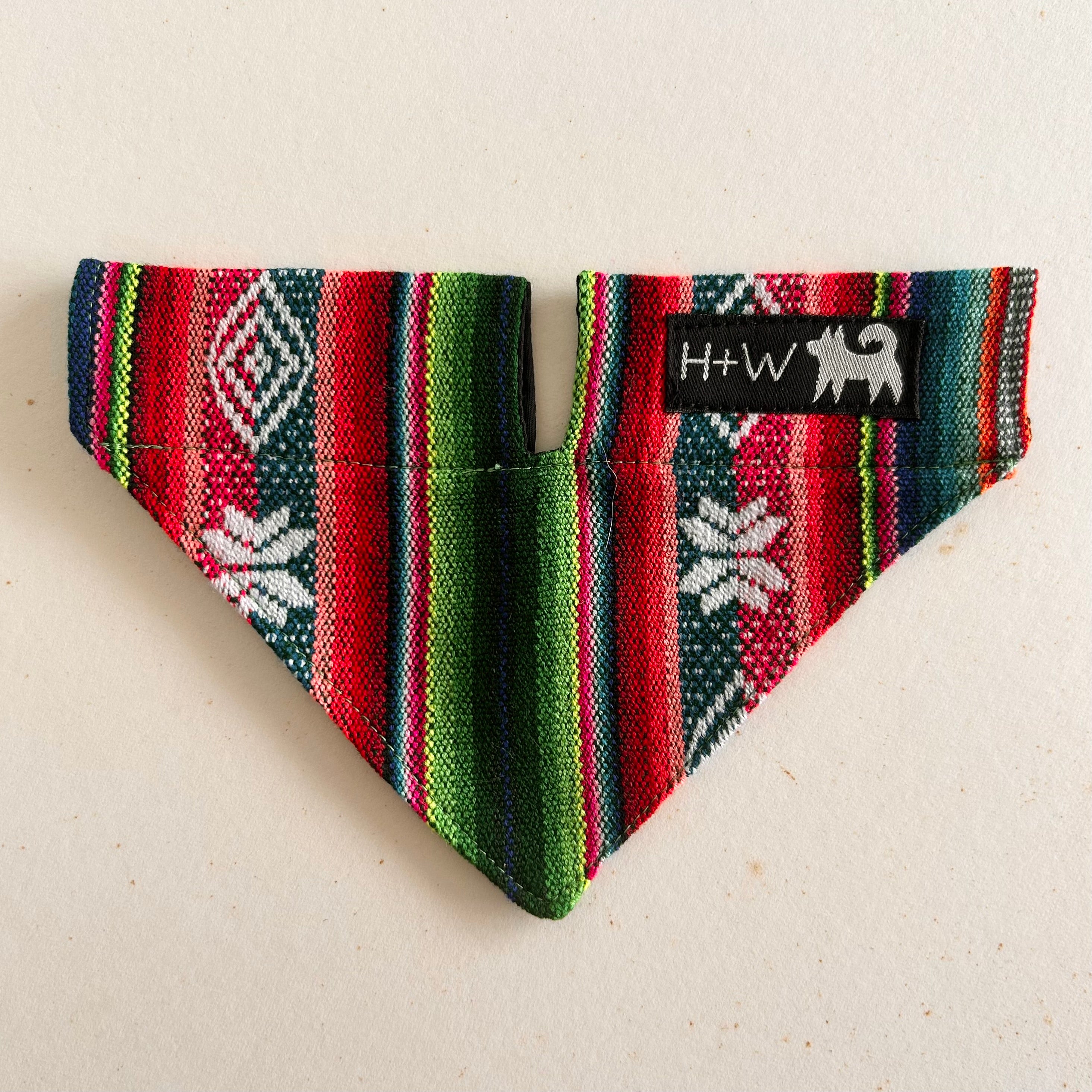 Hiro+Wolf Dog Bandana: Inca Green