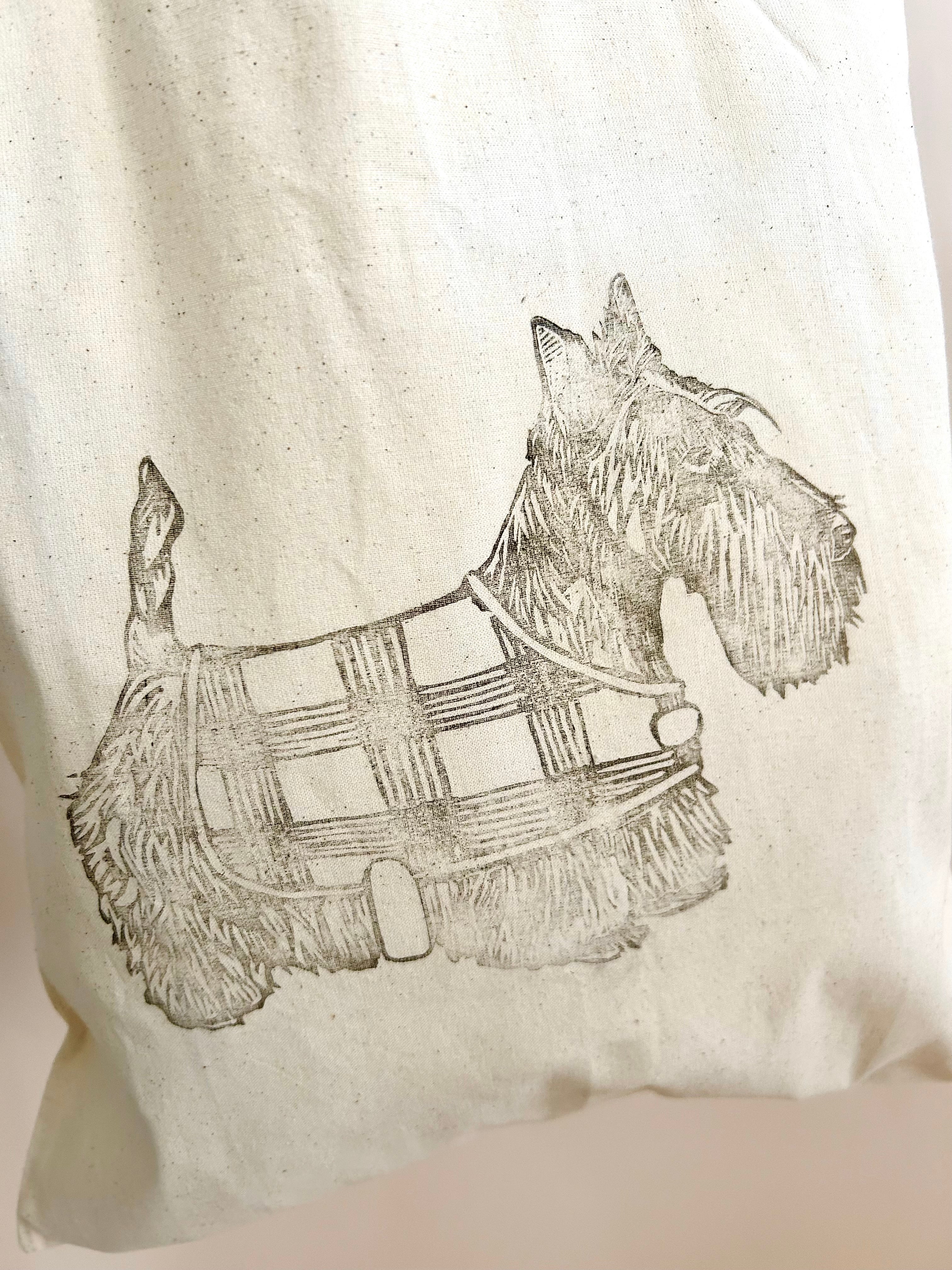 Cotton Tote bag for dog people: Scottie