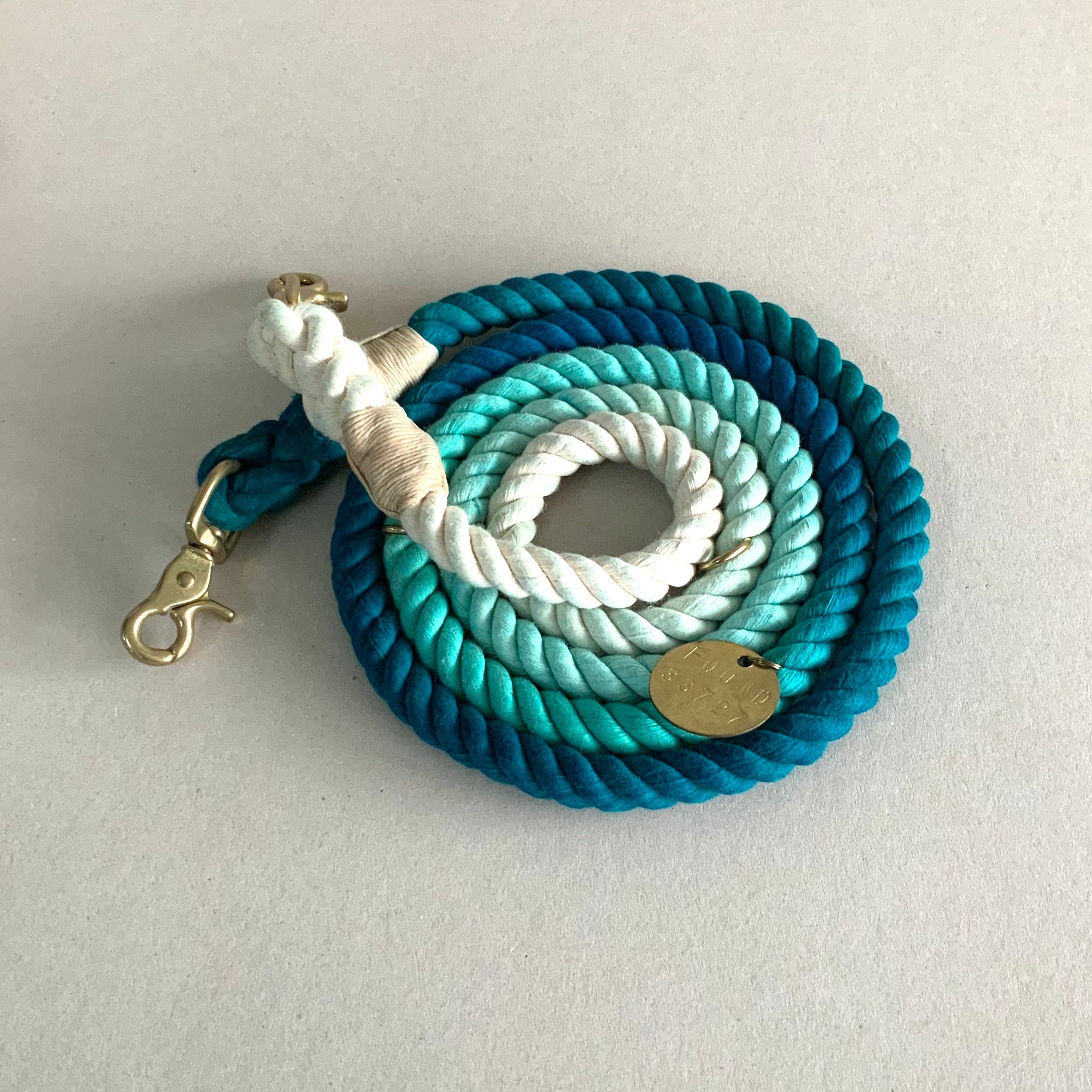 Adjustable Cotton Rope Dog Leash, Seaside