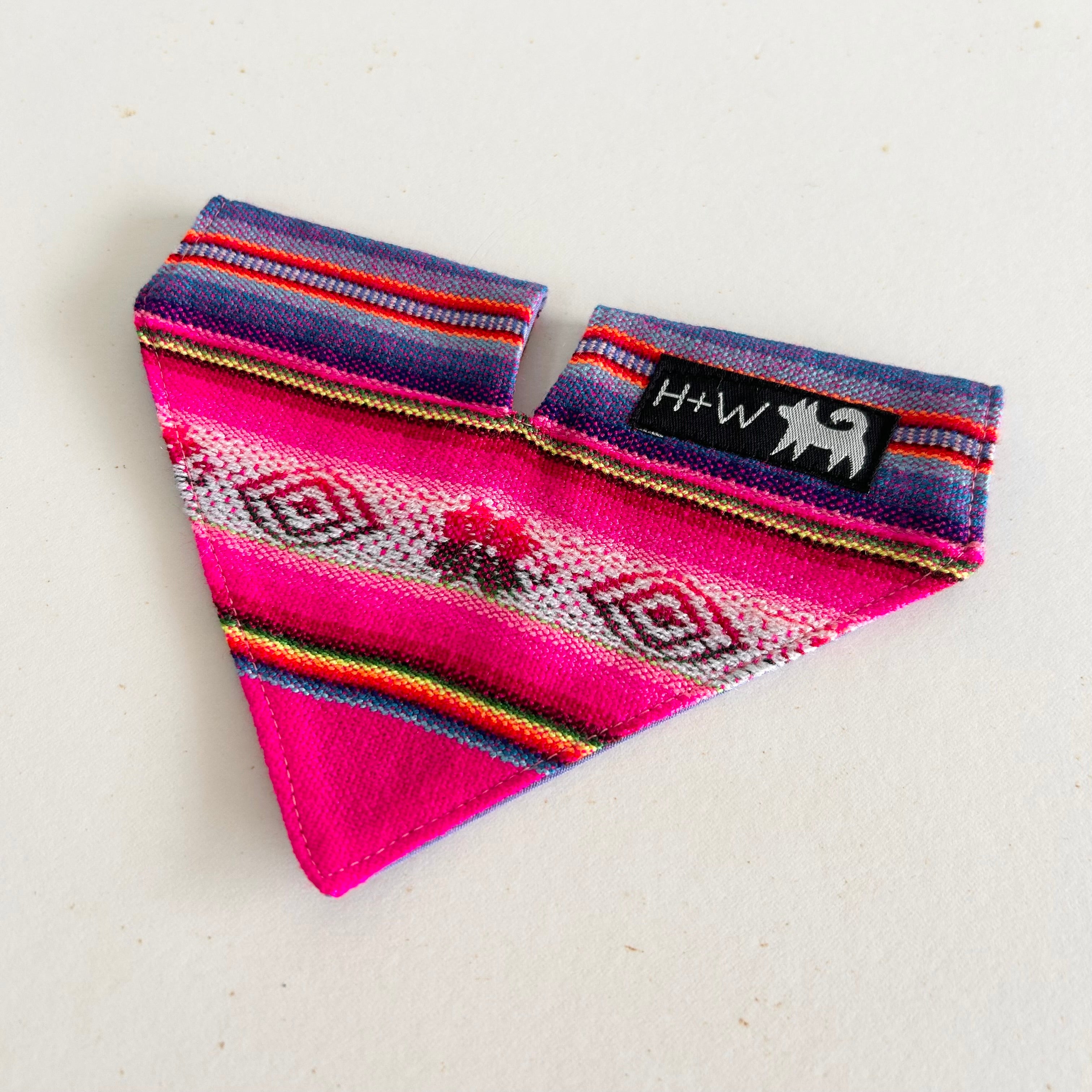 Hiro+Wolf Dog Bandana: Inca Pink