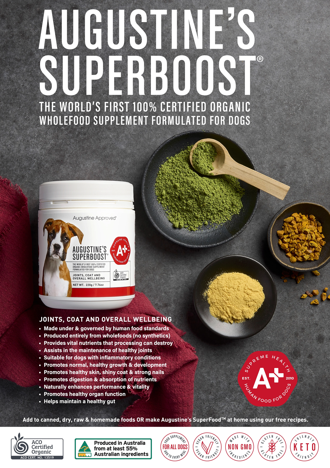 Augustine Approved Supplement for Dogs and Cats, Augustine’s SuperBoost