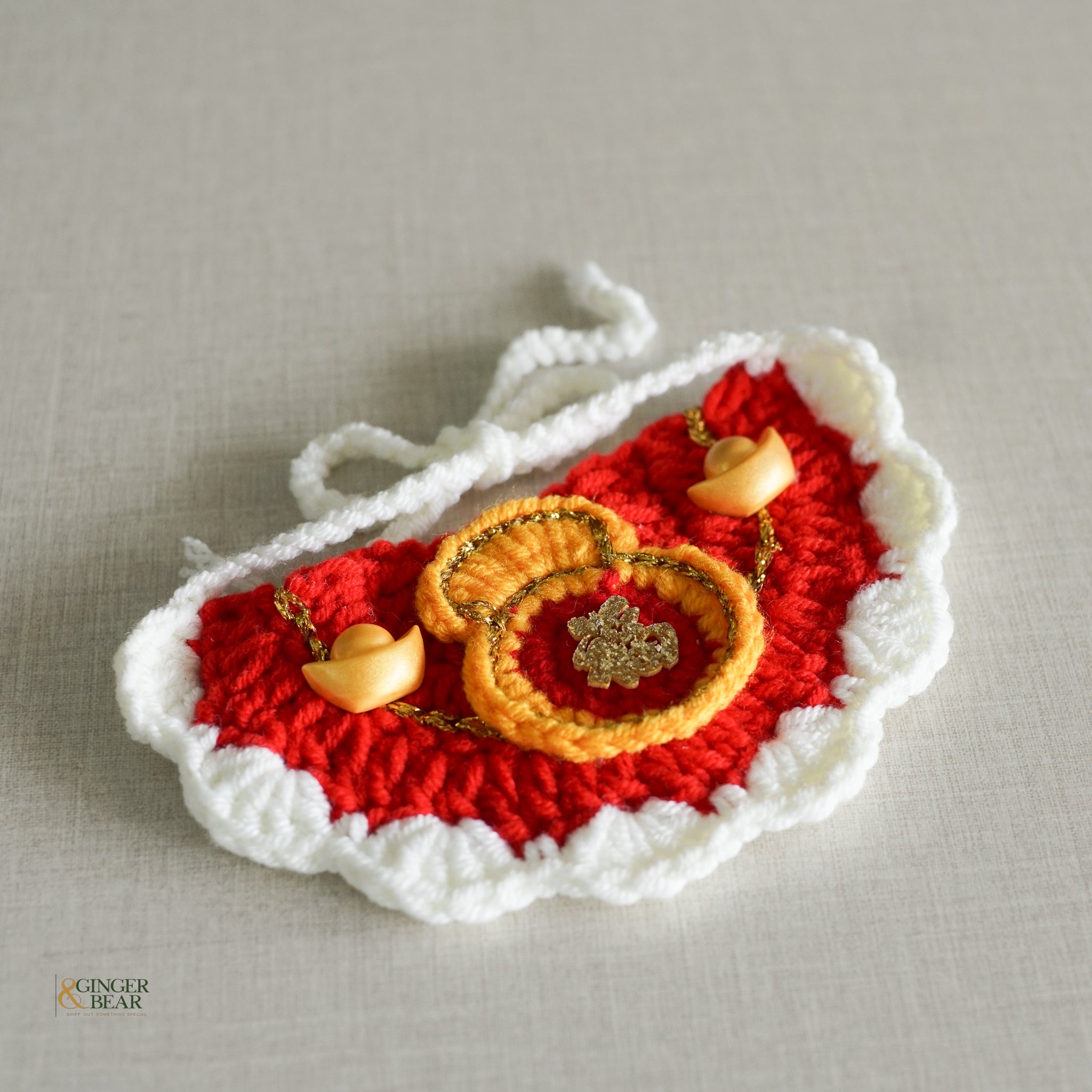 Lunar New Year Knitted Neck Wear for Dogs and Cats, Fortune