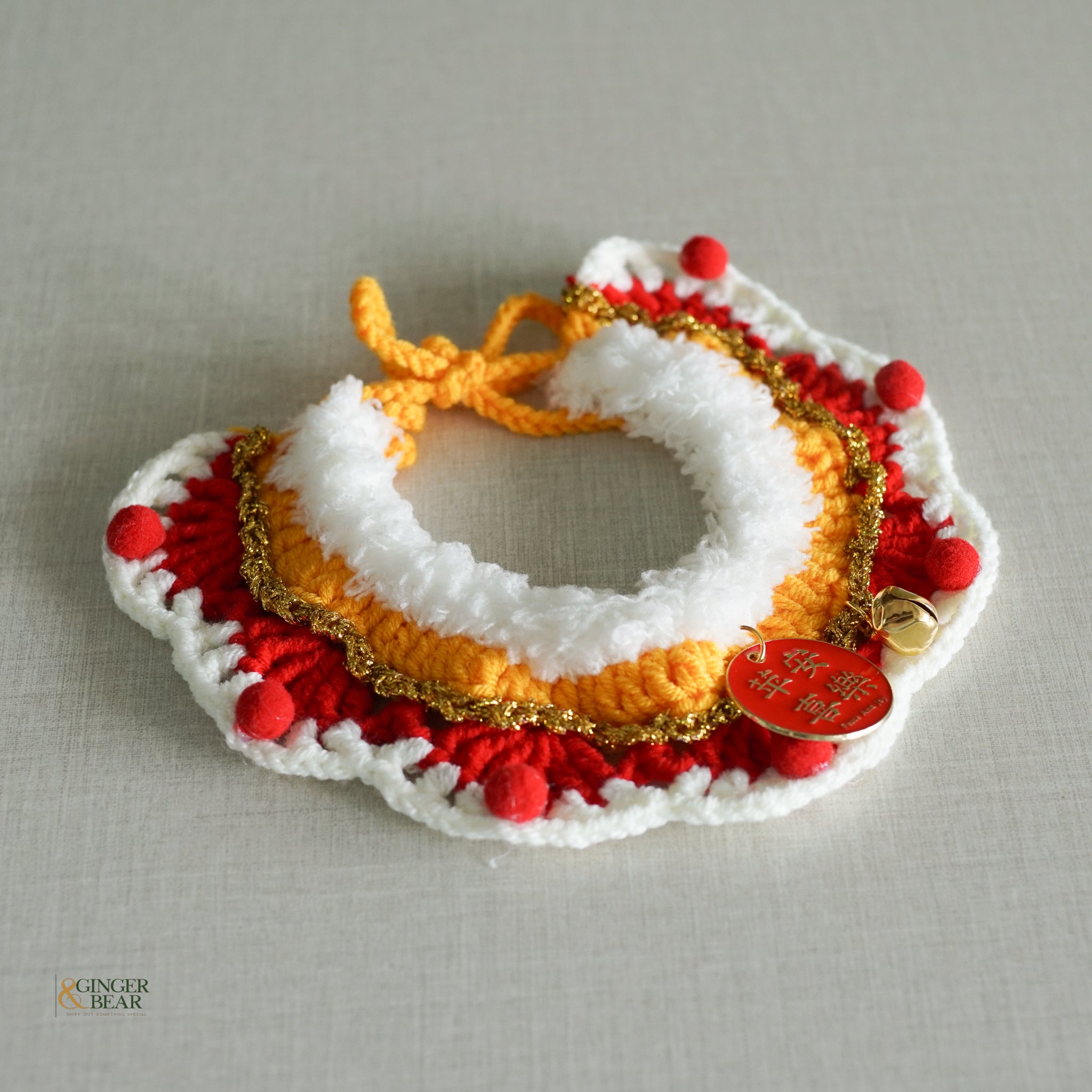 Lunar New Year Knitted Neck Wear for Dogs and Cats, Prosperity