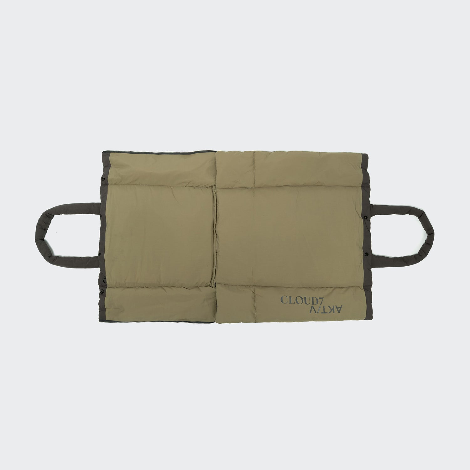 Cloud7: AKTIV Puffer Travel Bed & Tote Bag, Dark Grey/Khaki