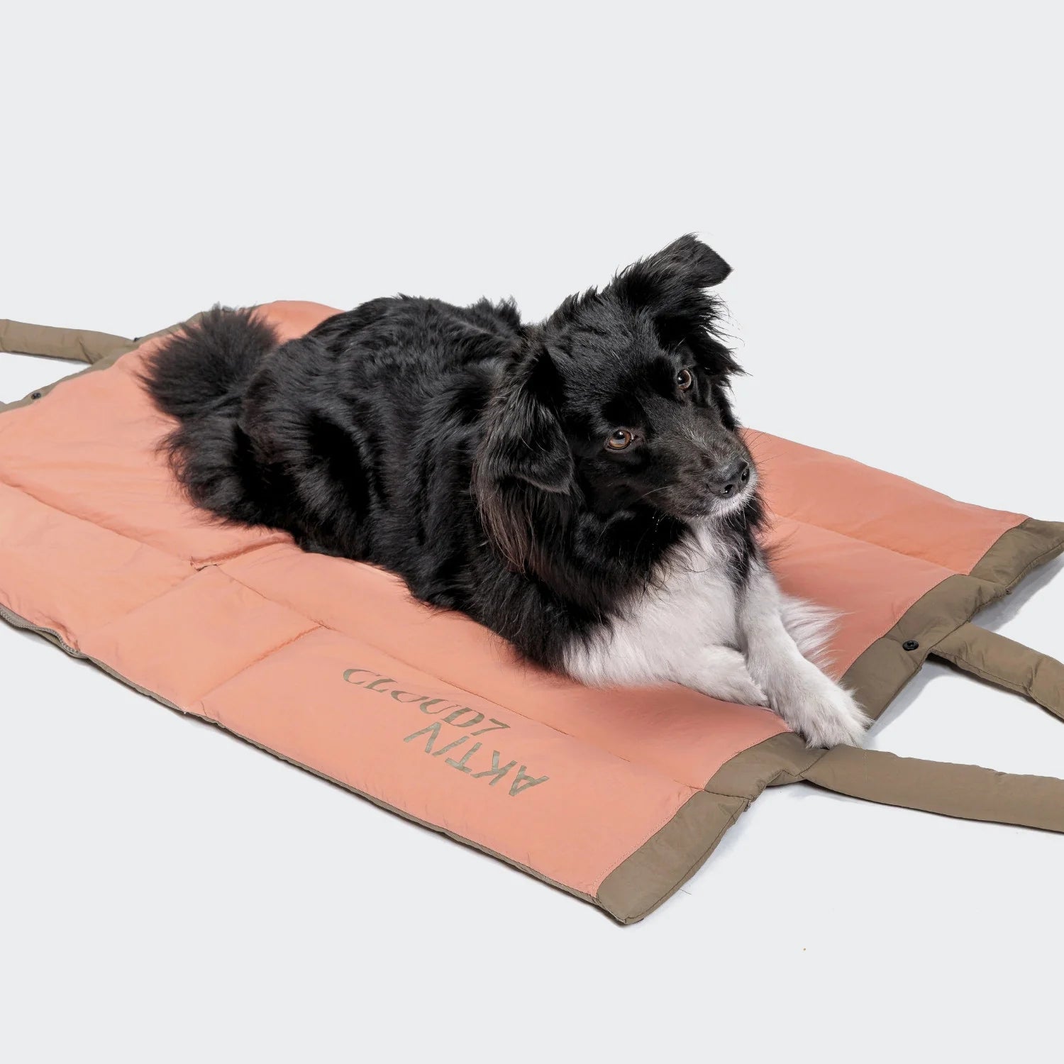 Cloud7: AKTIV Puffer Travel Bed & Tote Bag, Khaki/Peach