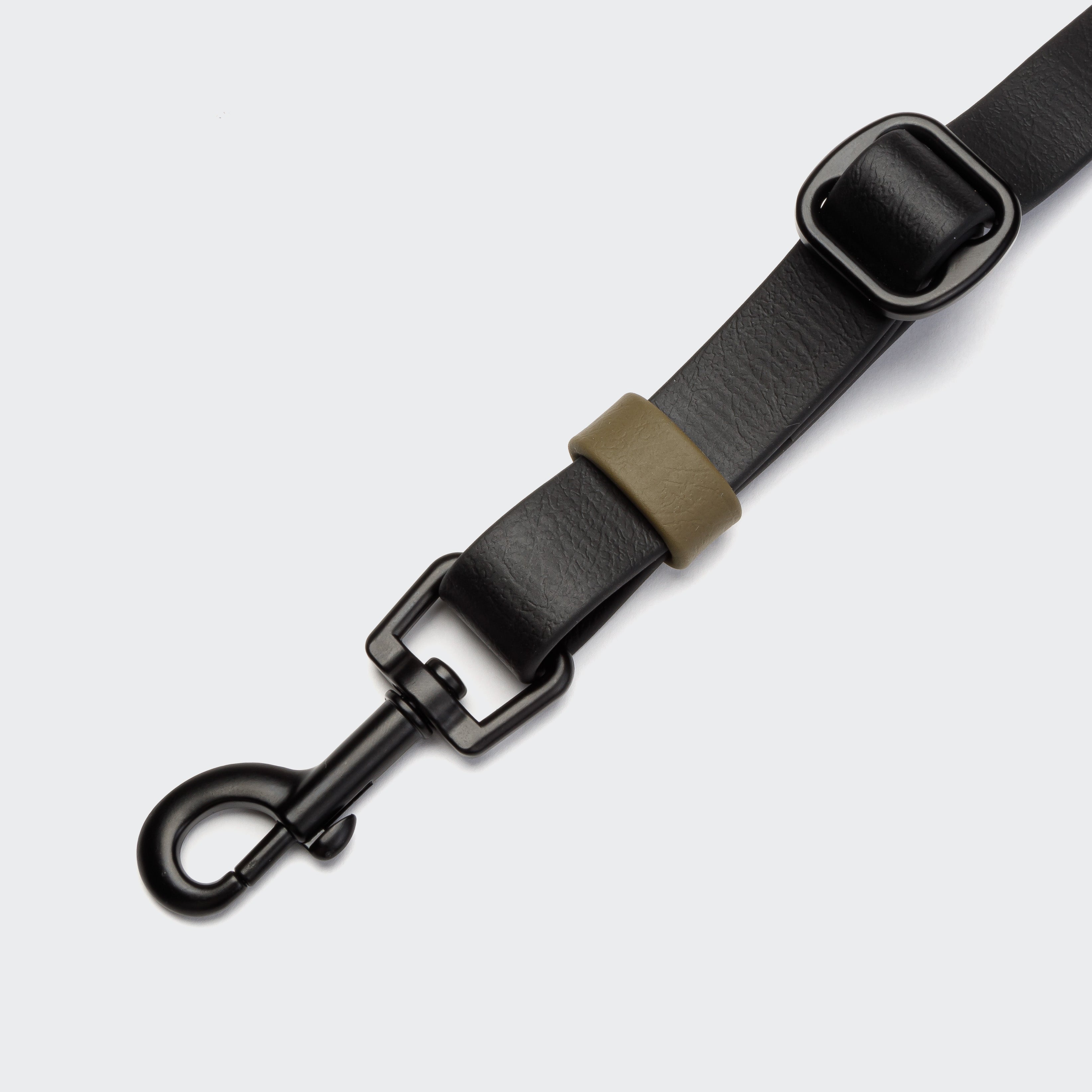 Cloud7: Hands Free Dog Leash BioThane Ipanema, Black-Olive