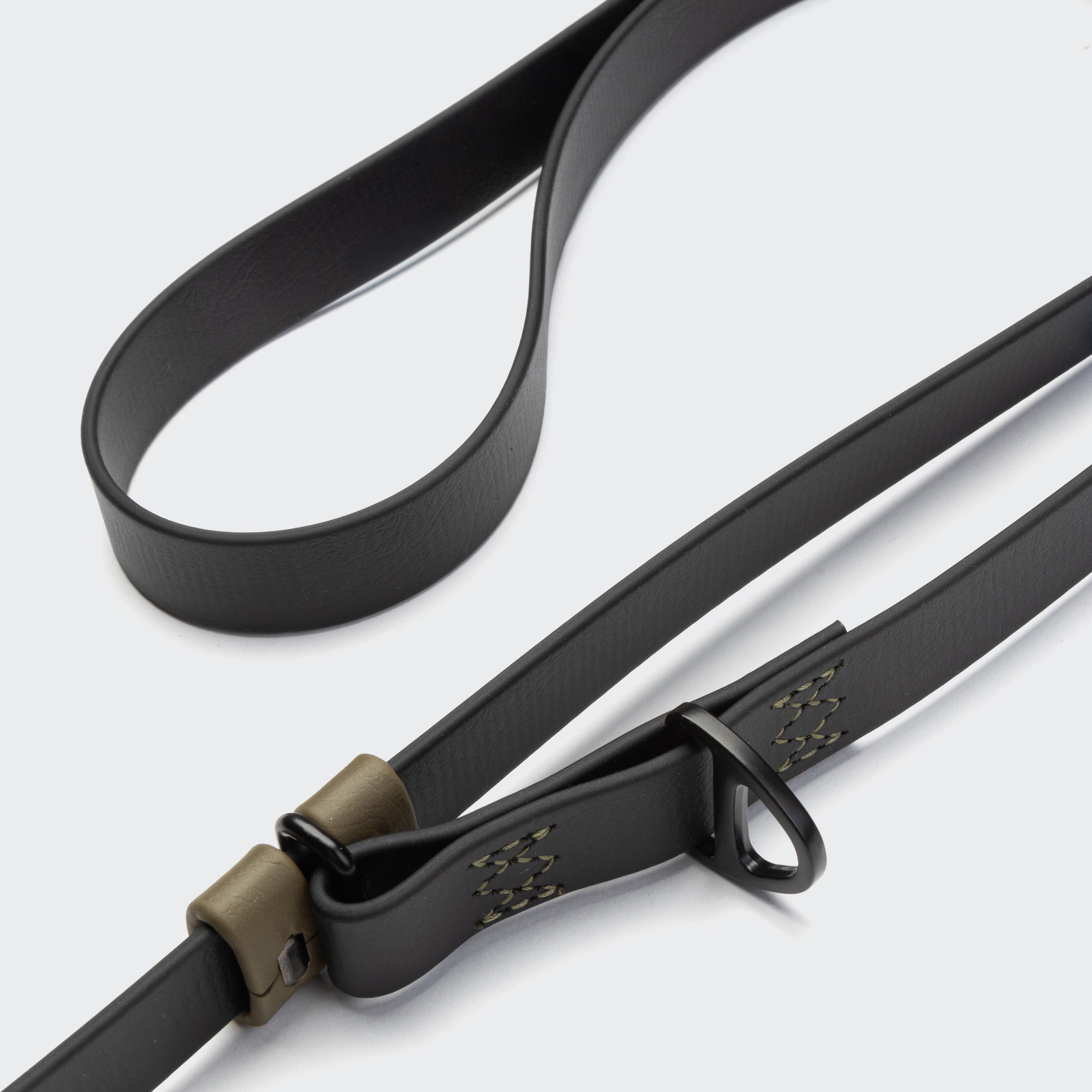 Cloud7: Hands Free Dog Leash BioThane Ipanema, Black-Olive