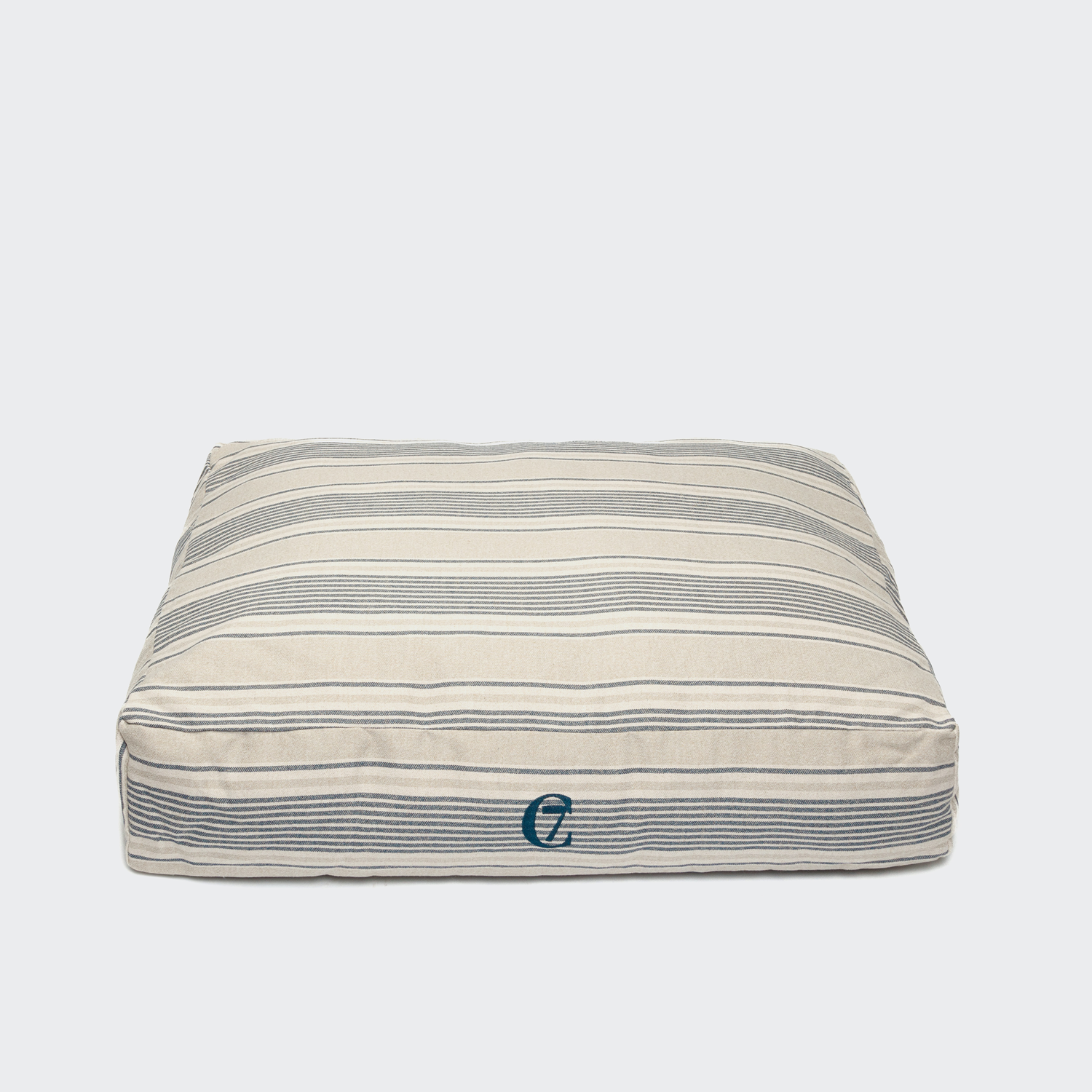 [Pre Order] Cloud7 Homey Linen Stripes Dog Bed: Natural/Blue
