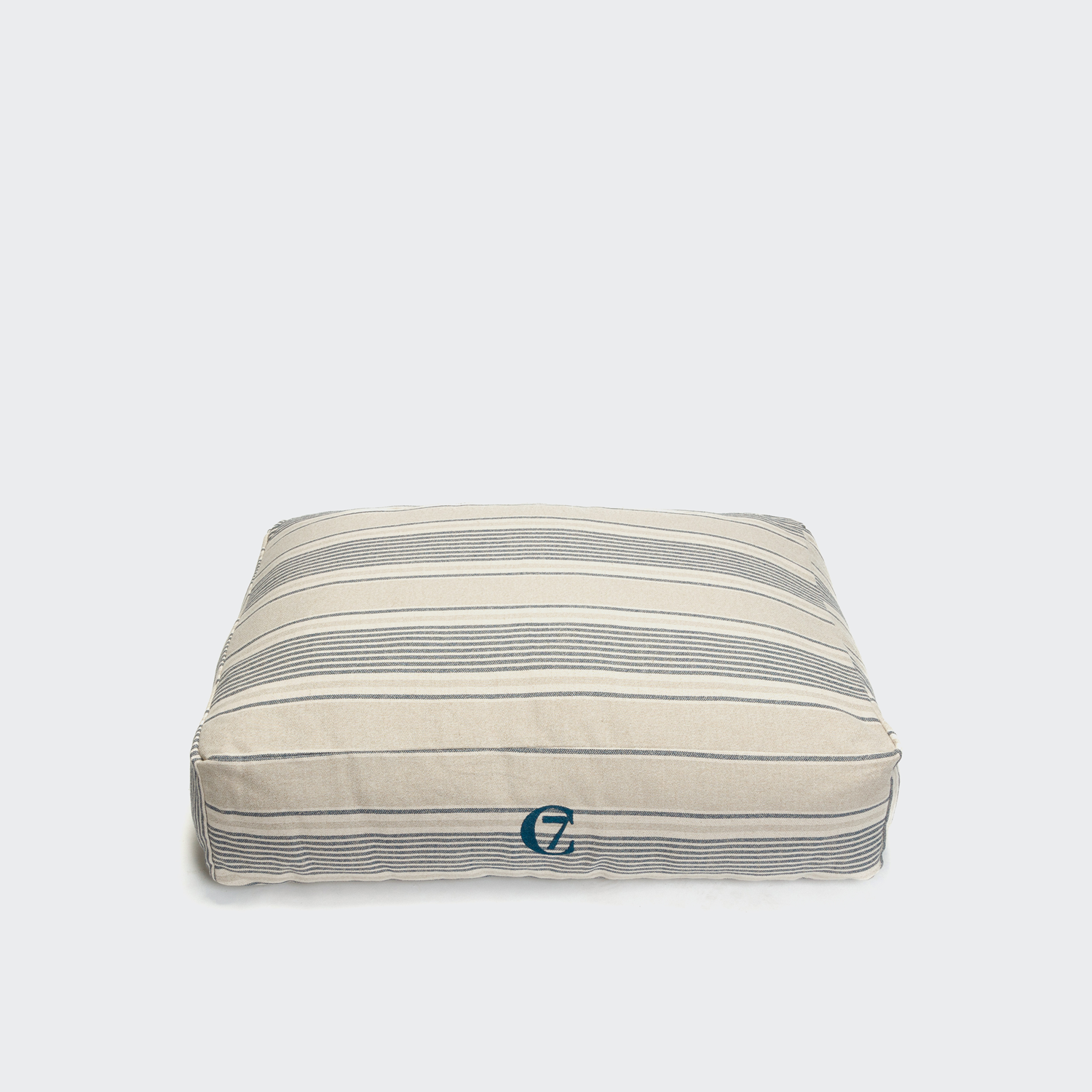 [Pre Order] Cloud7 Homey Linen Stripes Dog Bed: Natural/Blue