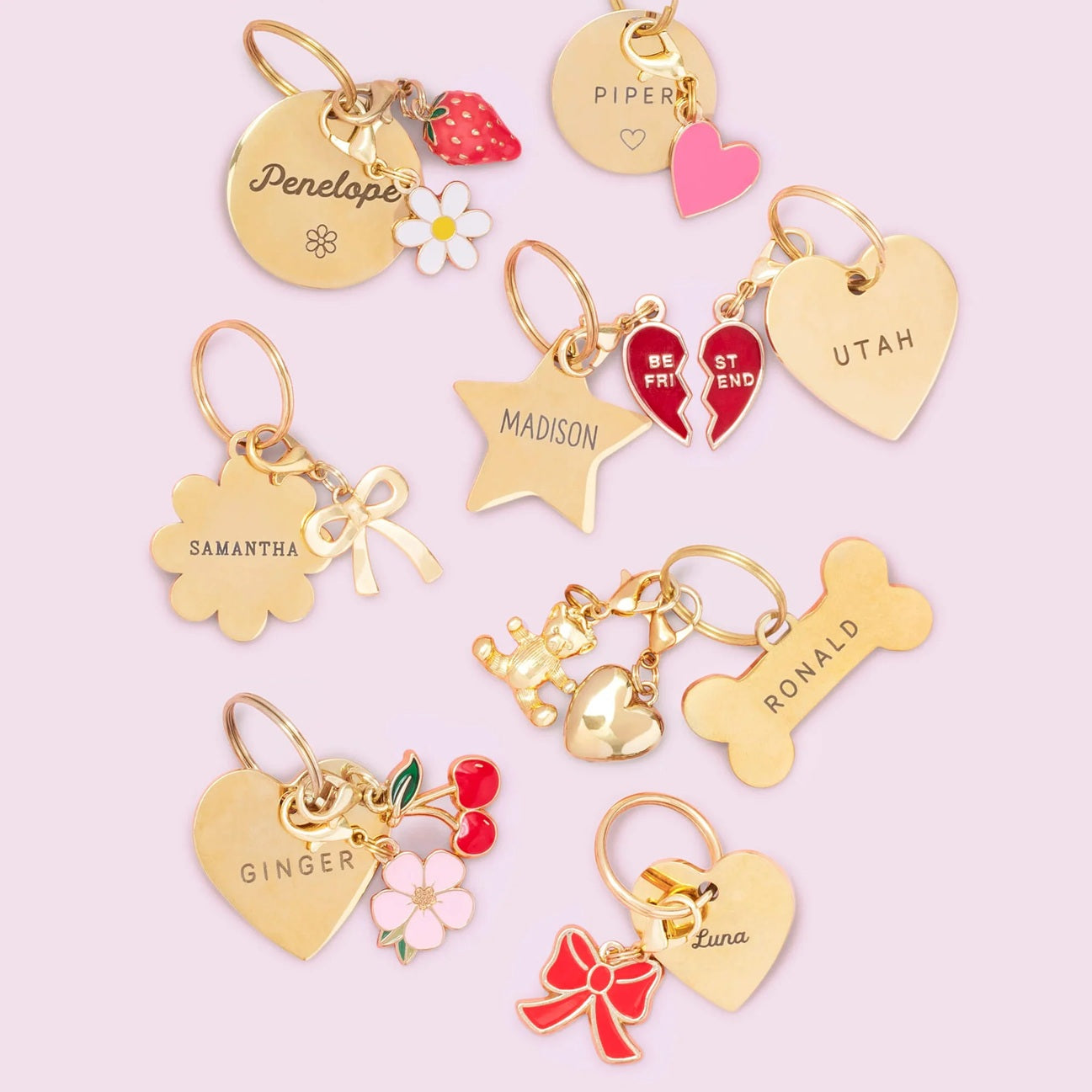 Dog Collar Charm: Heart of Gold