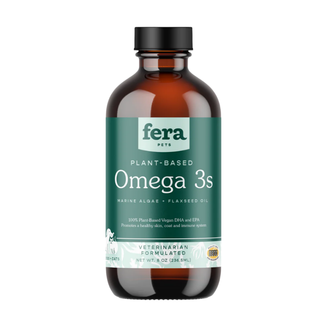 Fera Pet Organics Dog and Cat Supplement, Vegan Omega-3, 6, 9s Algae Oil