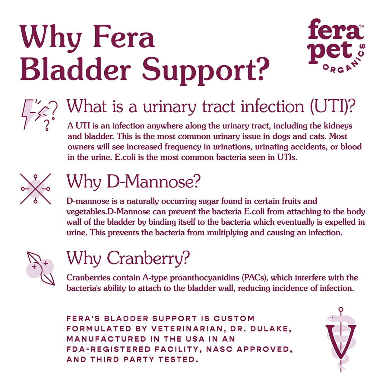 Fera Pet Organics Dog and Cat Supplement, Bladder Support