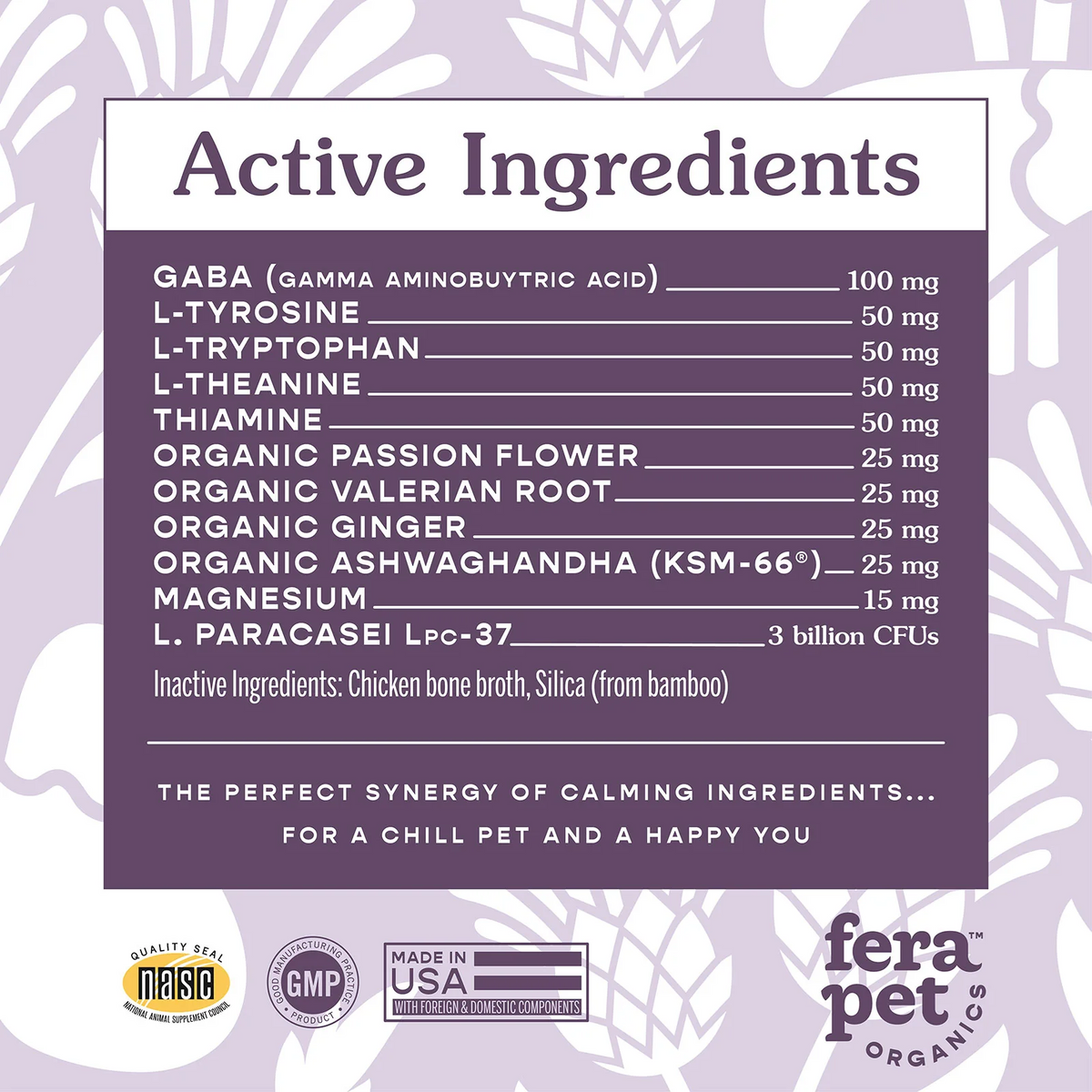 Fera Pet Organics Dog and Cat Supplement, No Stress Bundle