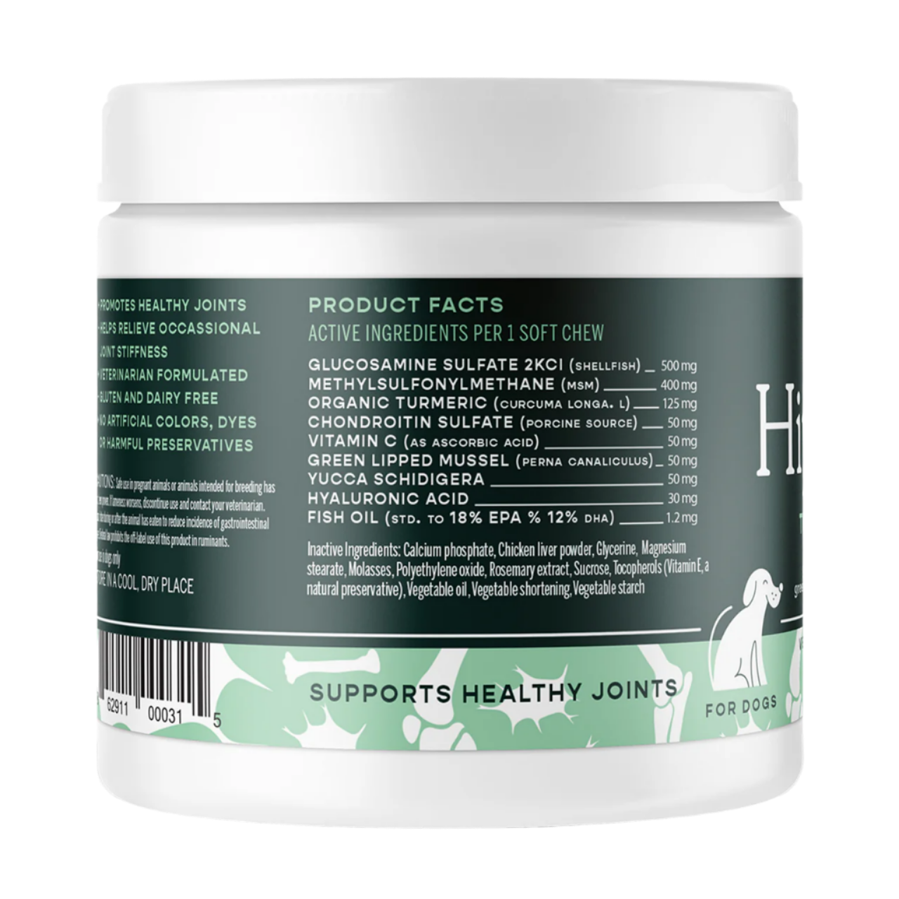 Fera Pet Organics Dog and Cat Supplement, Hip + Joint Support for Dogs