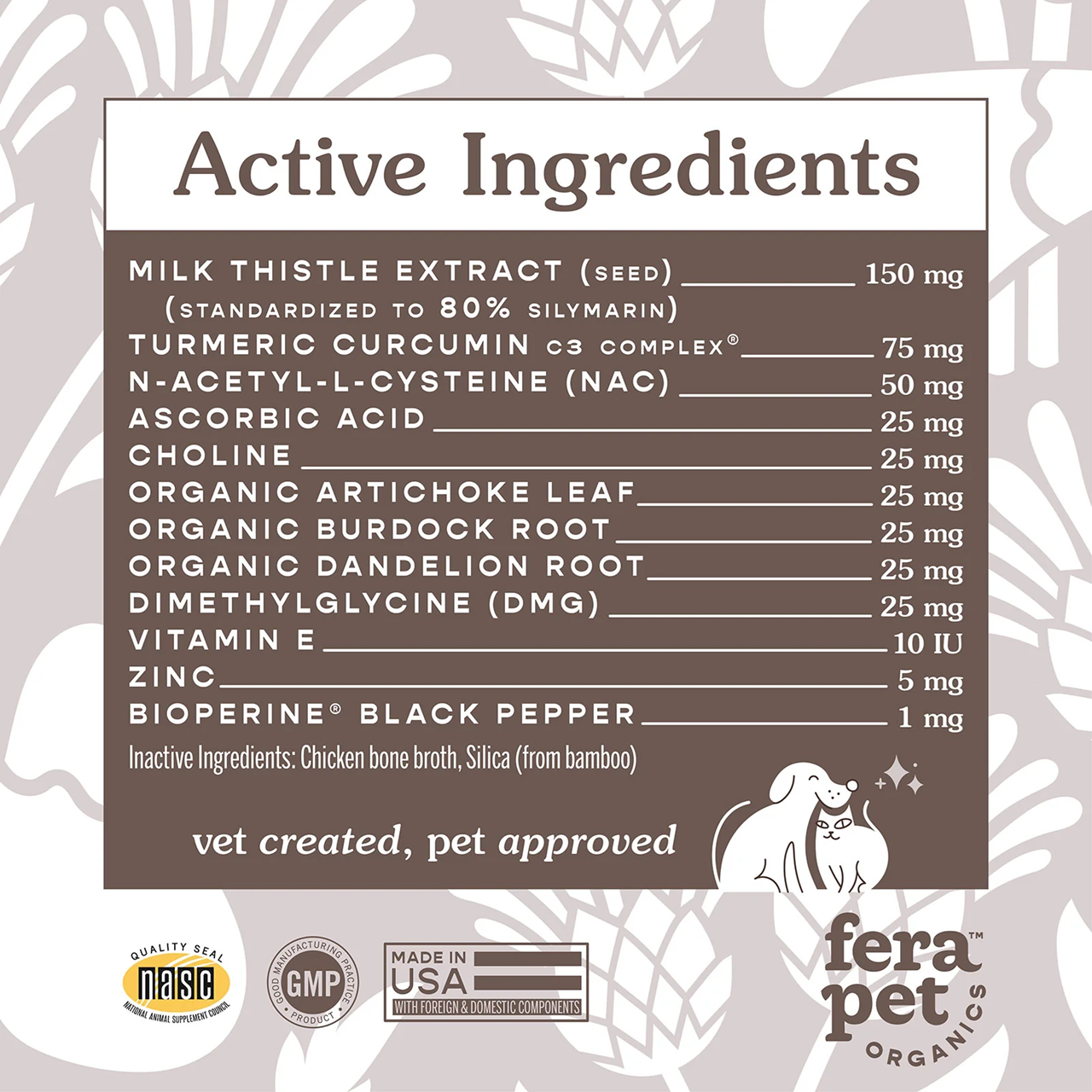 Fera Pet Organics Dog and Cat Supplement, Detox + Revive Bundle