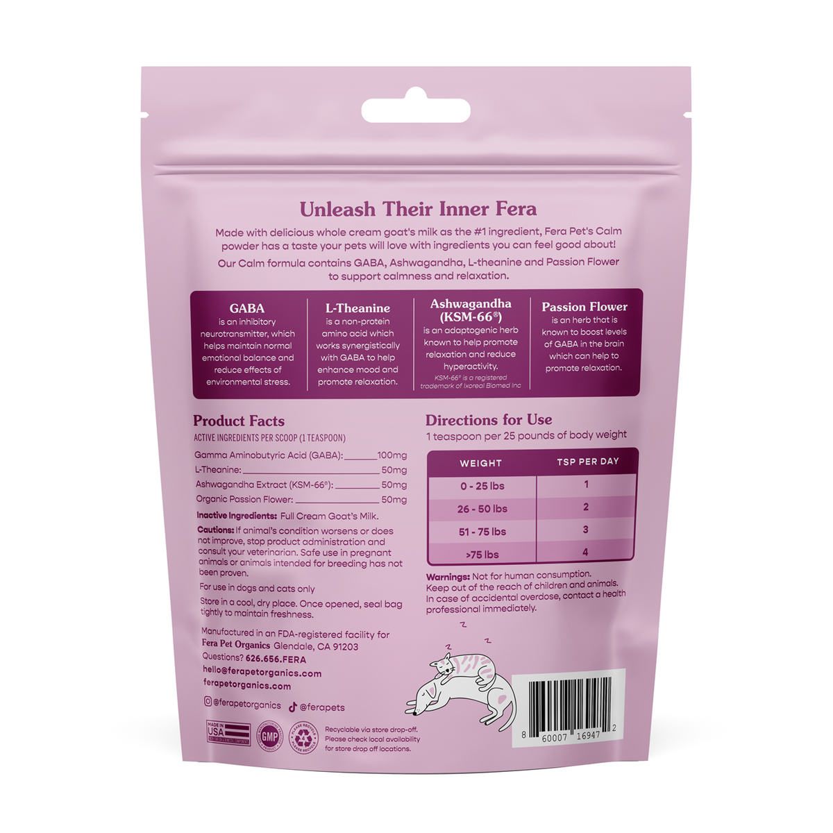 Fera Pet Organics Dog and Cat Supplement, Goat Milk Bundle