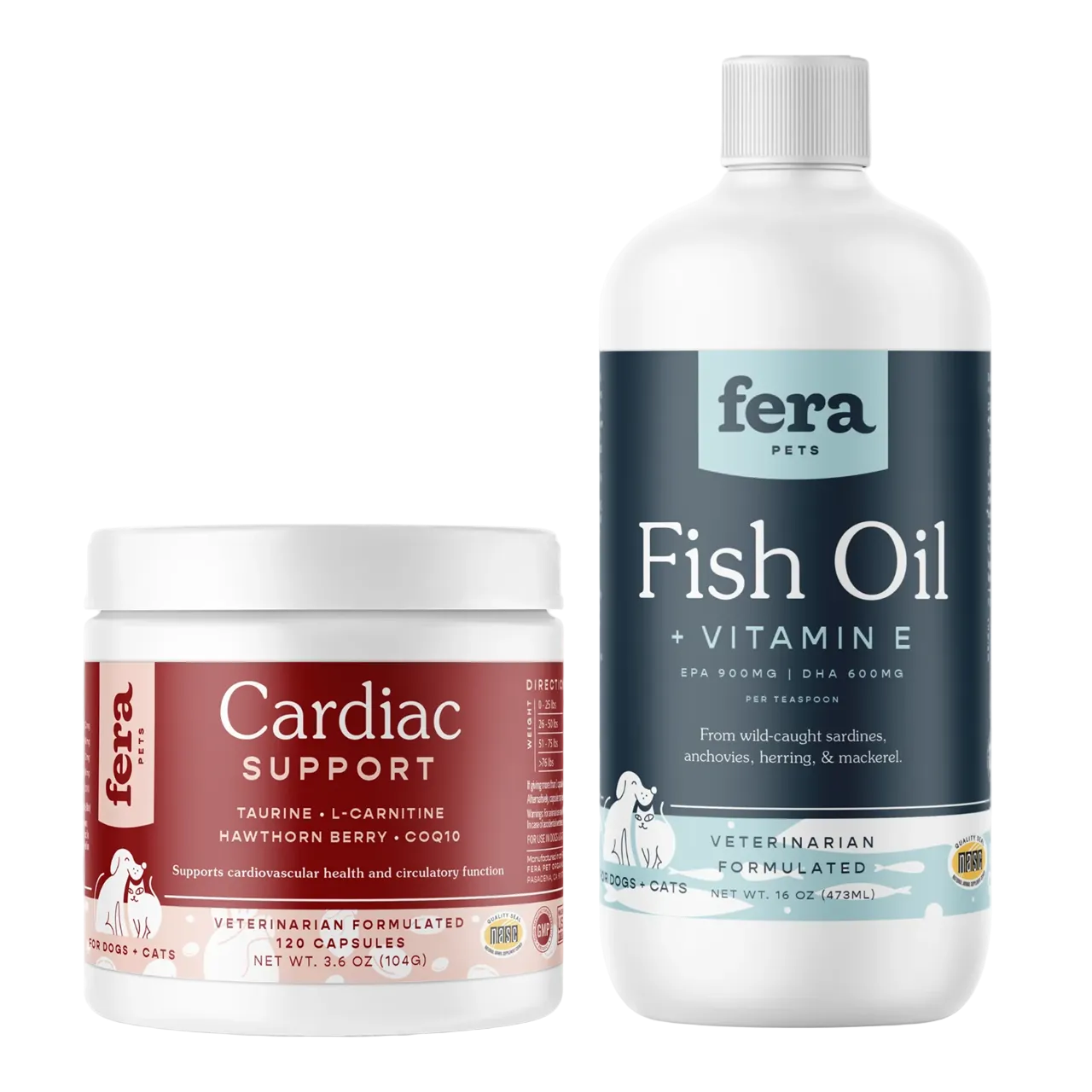 Fera Pet Organics Dog and Cat Supplement, Happy Heart Bundle