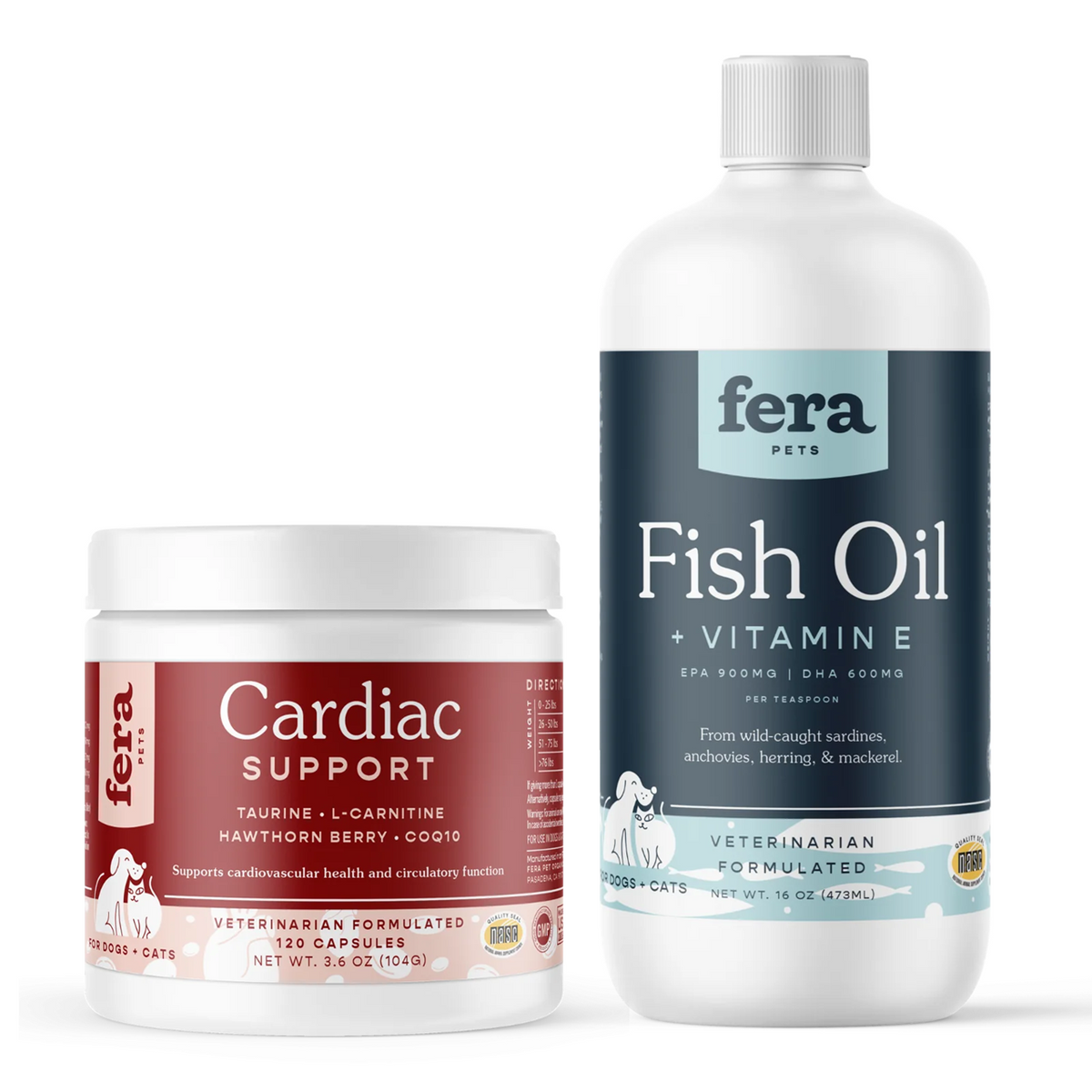 Fera Pet Organics Dog and Cat Supplement, Happy Heart Bundle
