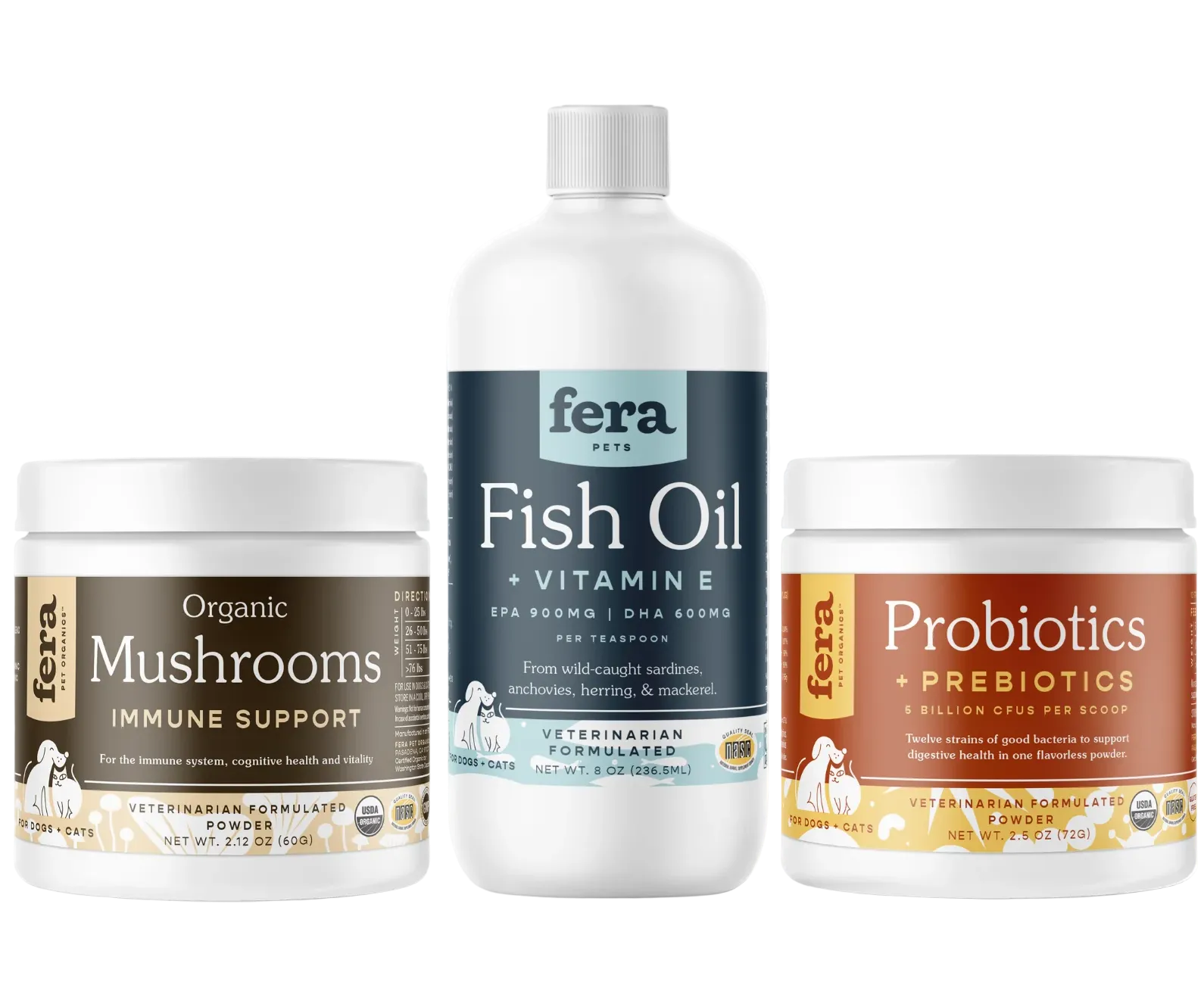 Fera Pet Organics Dog and Cat Supplement, Immunity Boost Bundle