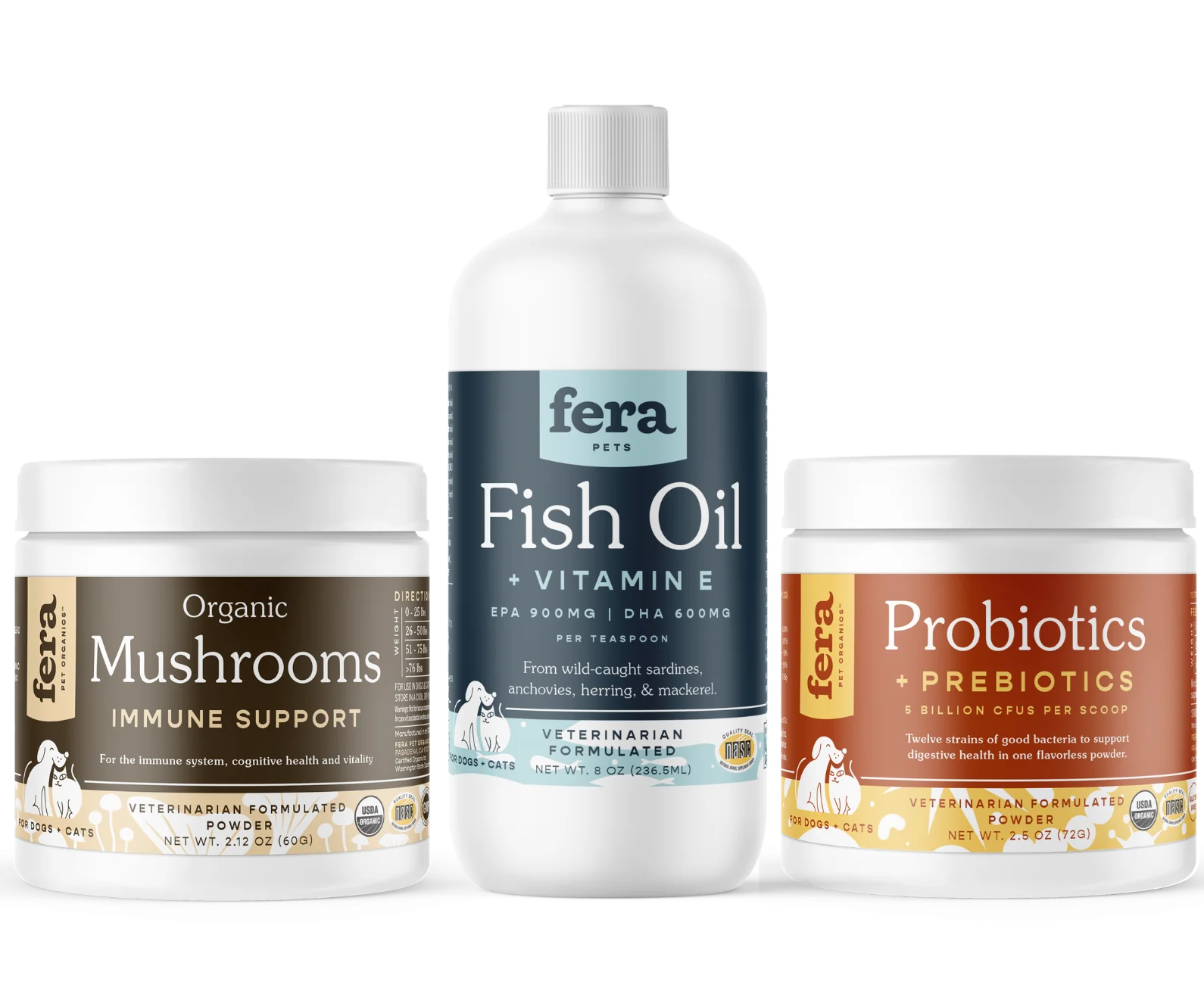 Fera Pet Organics Dog and Cat Supplement, Immunity Boost Bundle
