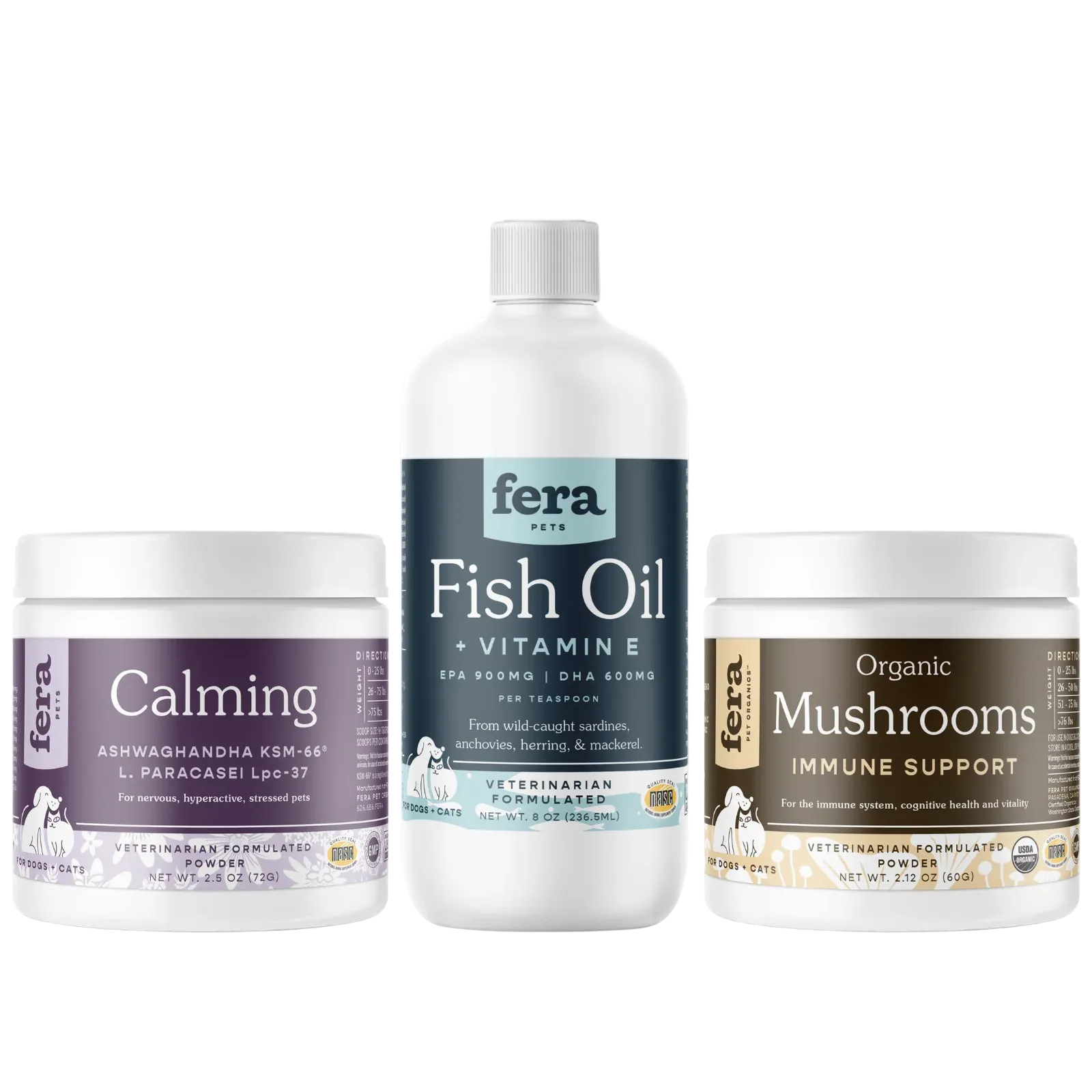 Fera Pet Organics Dog and Cat Supplement, No Stress Bundle