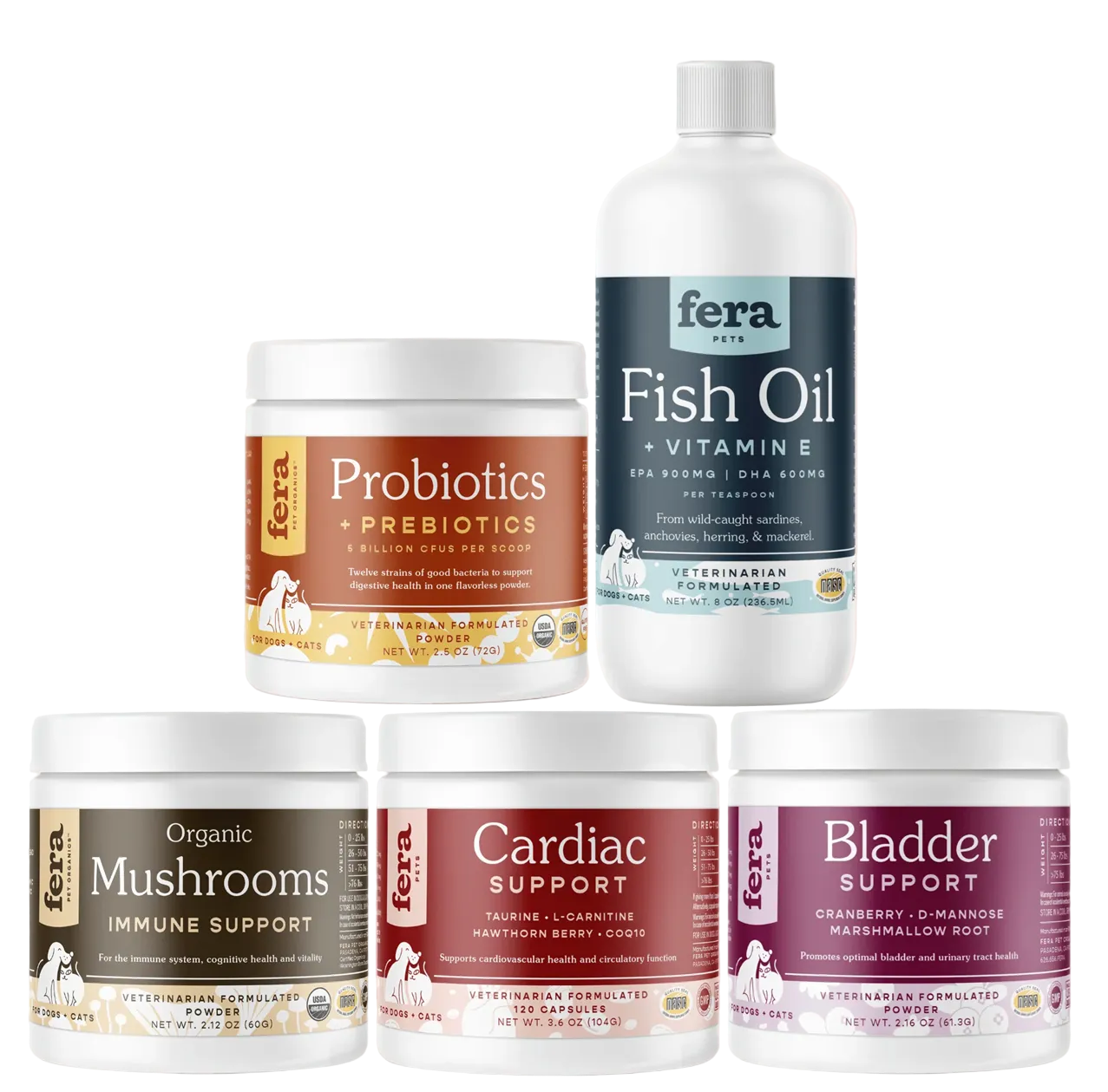 Fera Pet Organics Dog and Cat Supplement, Senior Cat Bundle