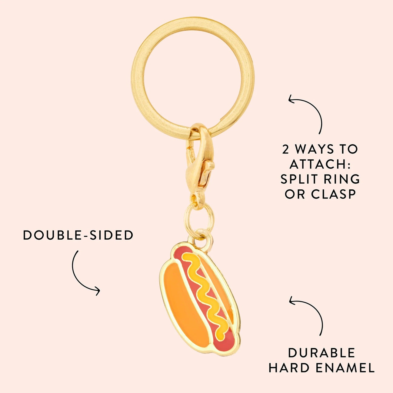 Dog Collar Charm: Hot Dog
