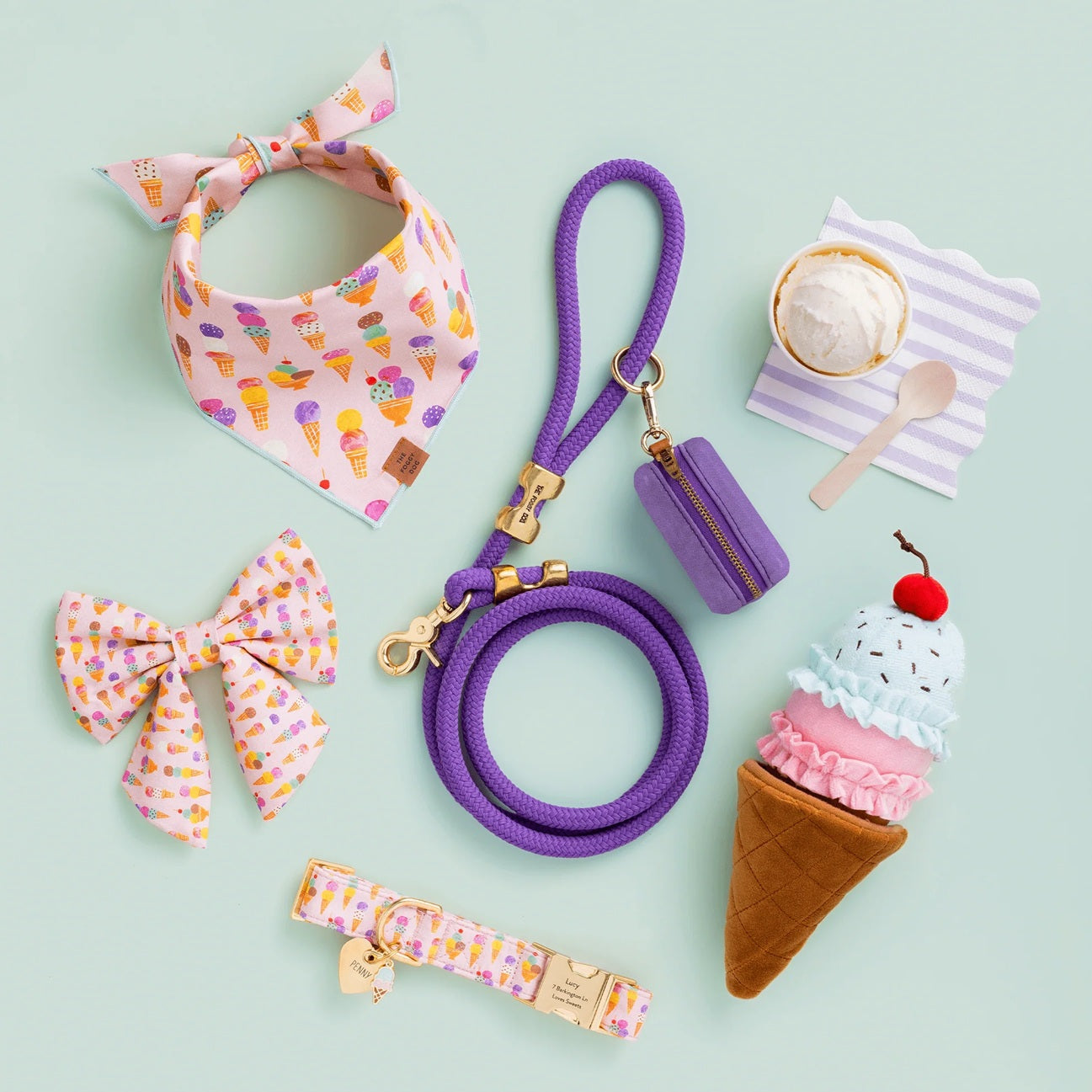 Dog Collar Charm: Ice Cream