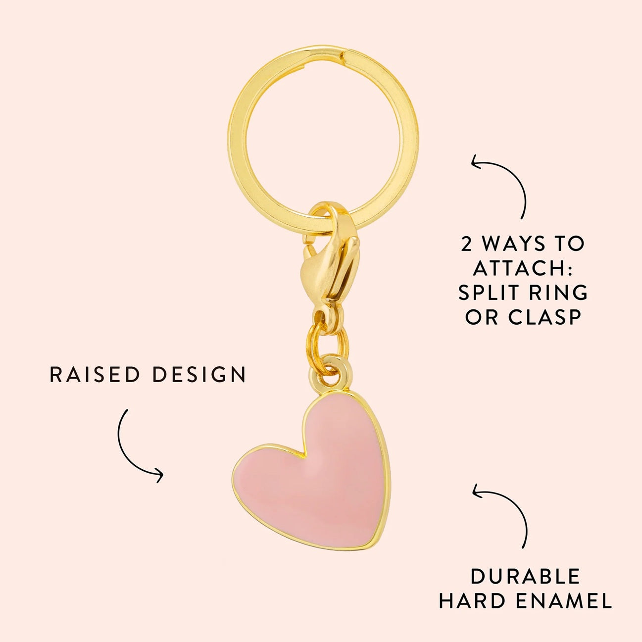 Dog Collar Charm: Pink Heart
