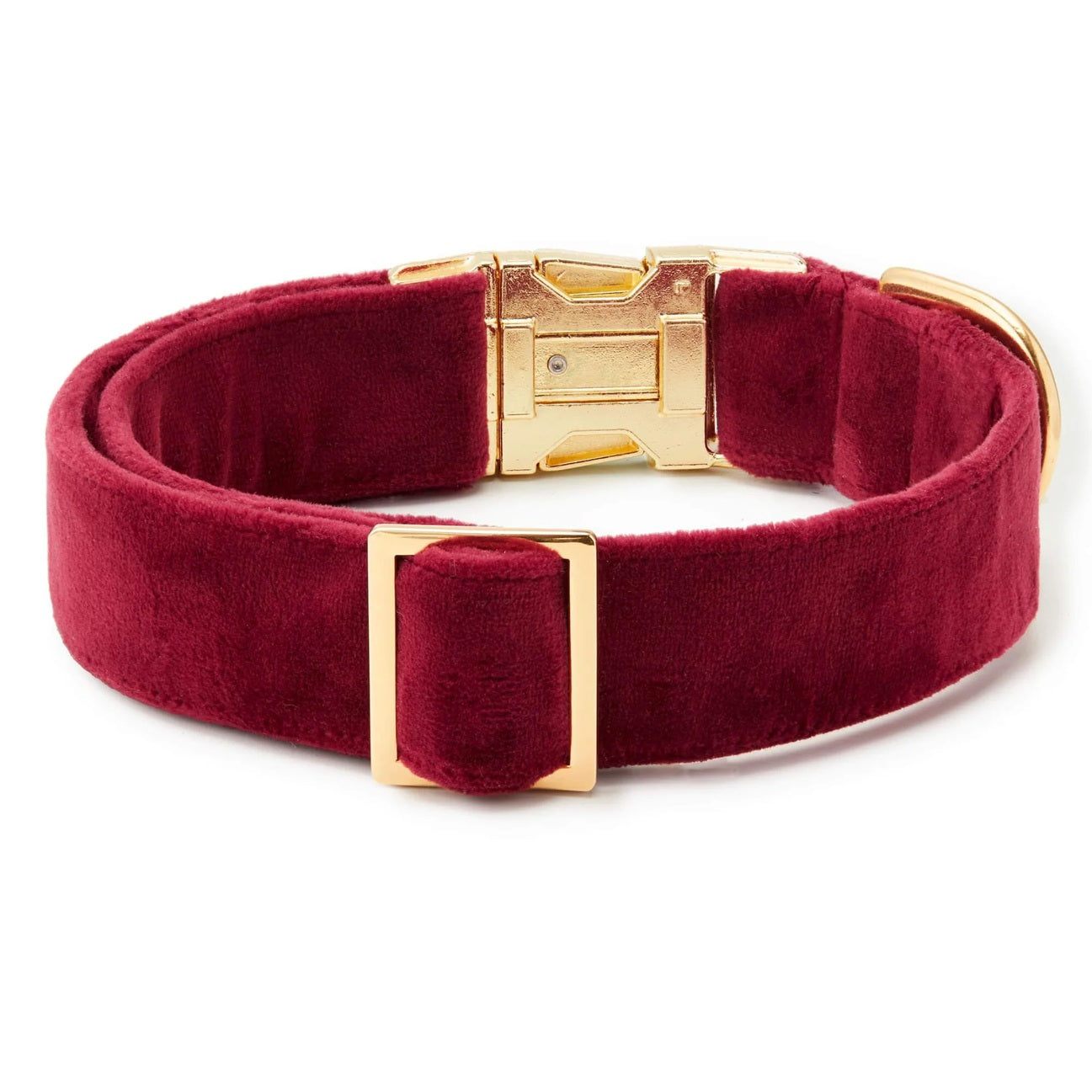 Dog Collar: Burgundy Velvet