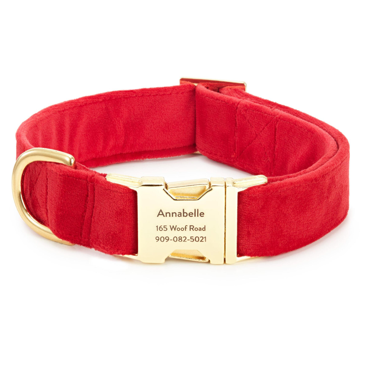 Dog Collar: Cranberry Velvet