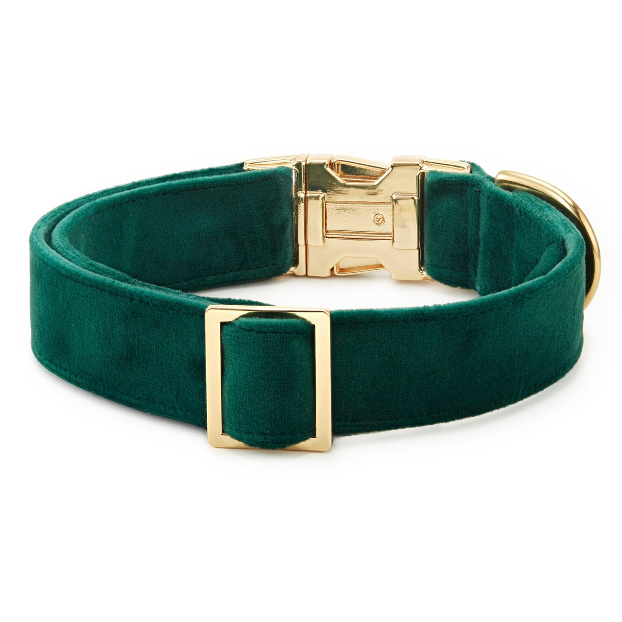 Dog Collar: Forest Green Velvet