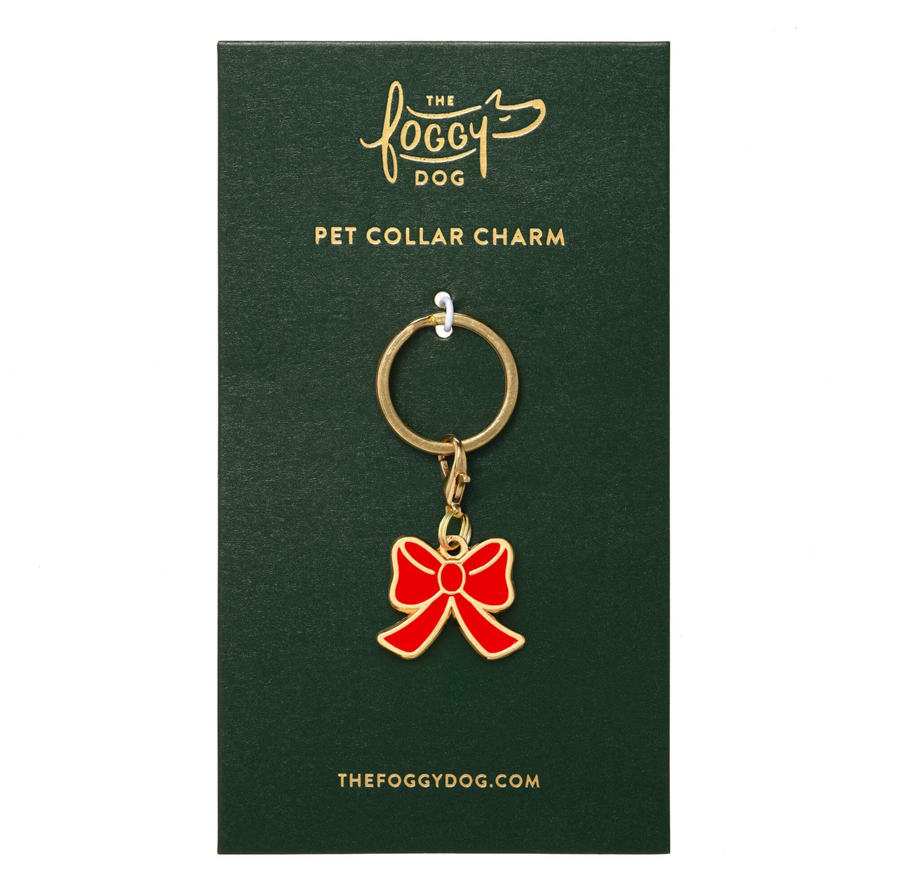 Dog Collar Charm: Red Bow