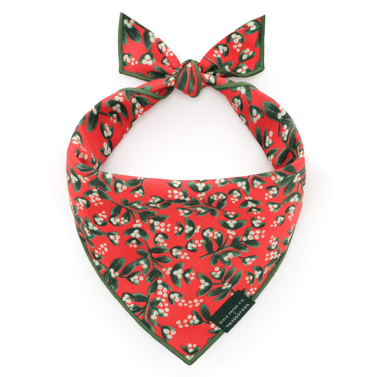 Dog and Cat Bandana: Rifle Paper Co. x TFD Mistletoe