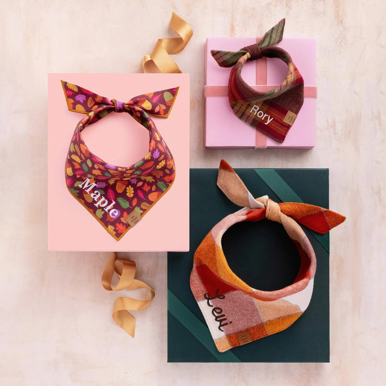 Dog and Cat Bandana: Orchard Plaid Flannel