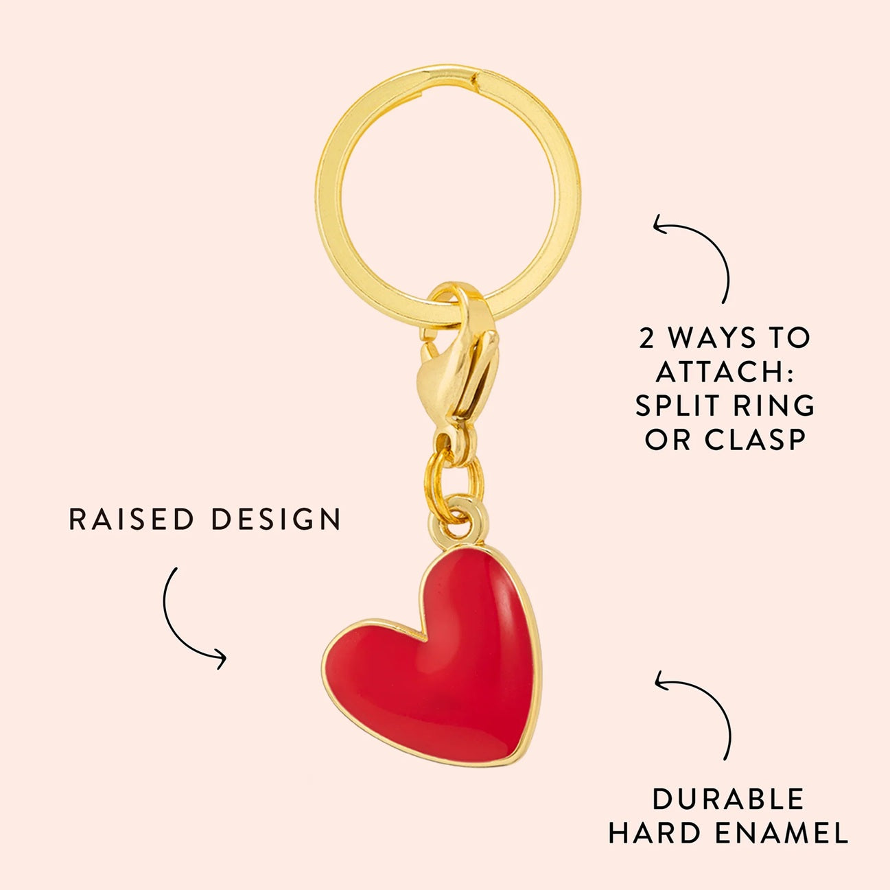 Dog Collar Charm: Red Heart