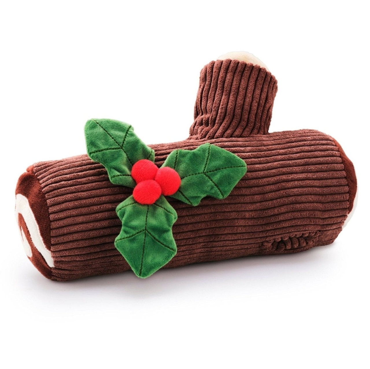 Holiday Squeaky Plush Interactive Snuffle Dog toys, Yule Log