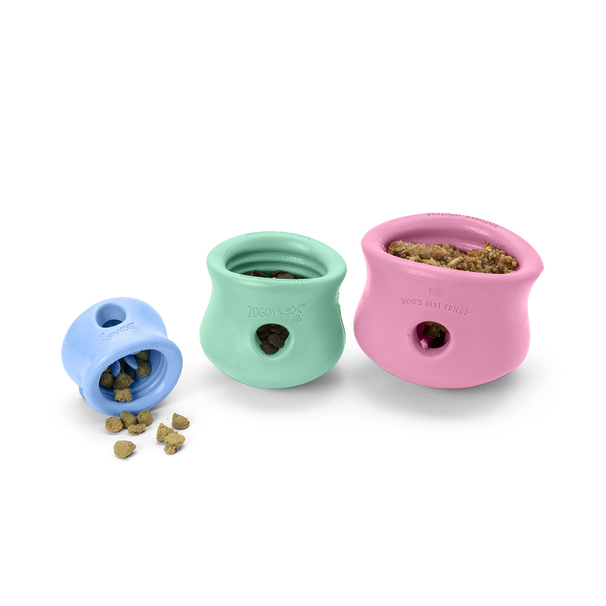 Interactive puzzle, food-dispensing dog toy, Zogoflex Toppl in Bubble Gum (Spring Limited Edition)